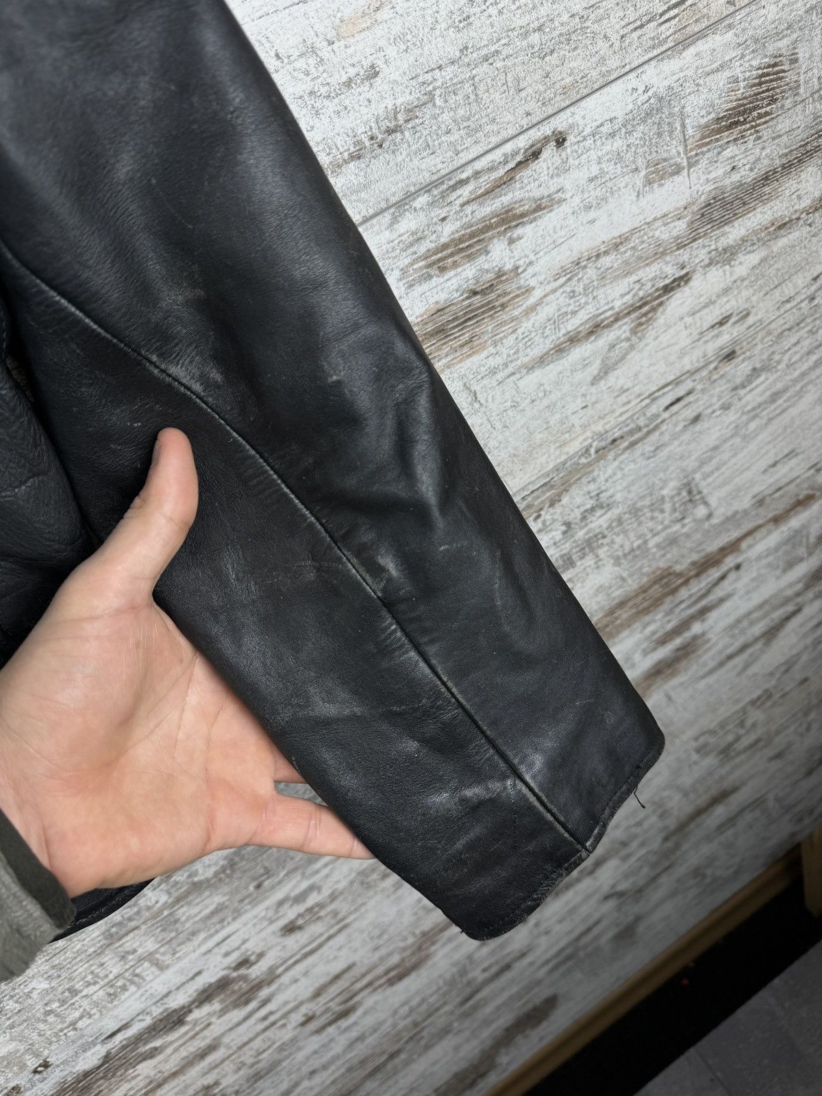 Leather Mens Vintage Leather jacket bombers biker 90s rare y2k Size US S / EU 44-46 / 1 - 9 Thumbnail