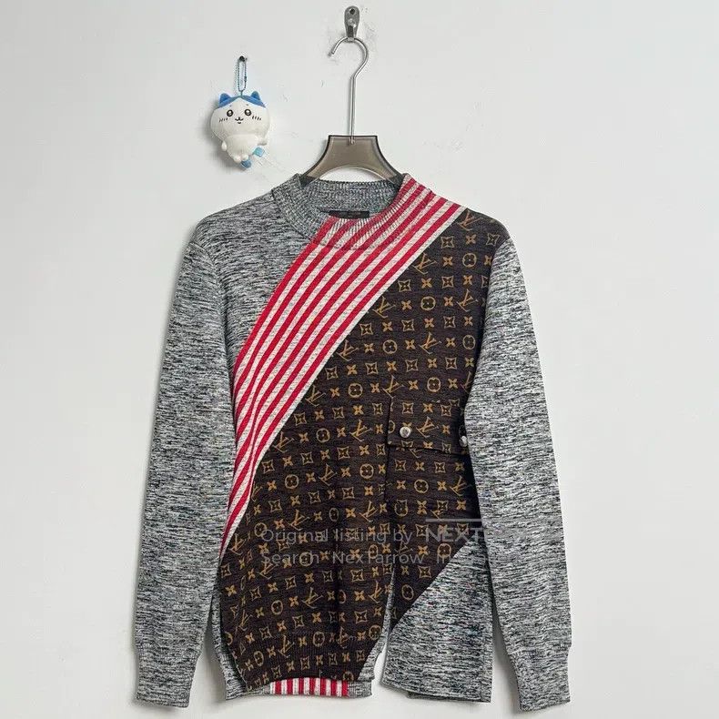 Louis Vuitton Louis Vuitton Brown striped print sweater Size US M / EU 48-50 / 2 - 1 Thumbnail