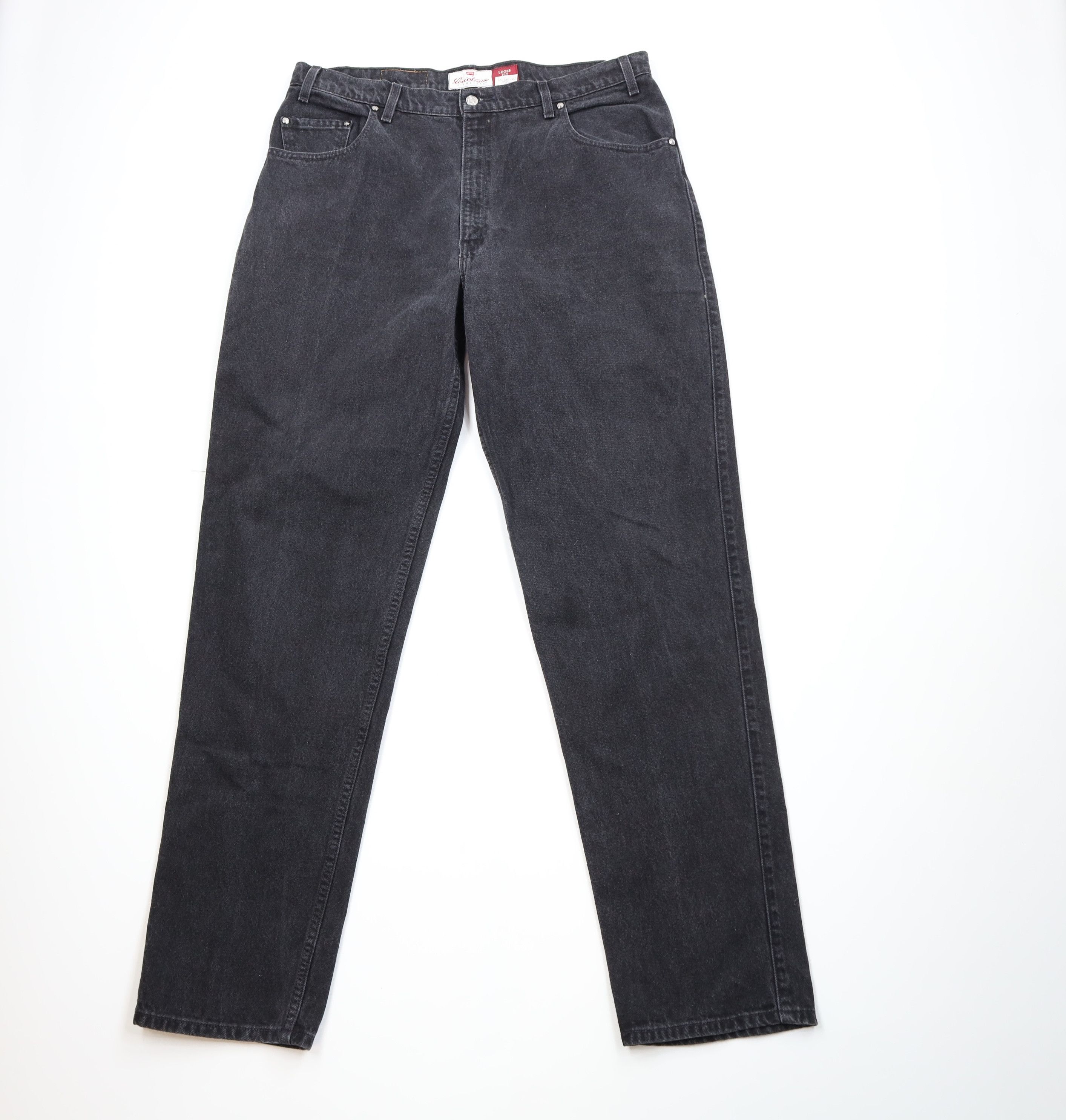 Levi's Vintage 90s Levis 545 Loose Fit Denim Jeans Black Cotton Size US 38 / EU 54 - 1 Thumbnail