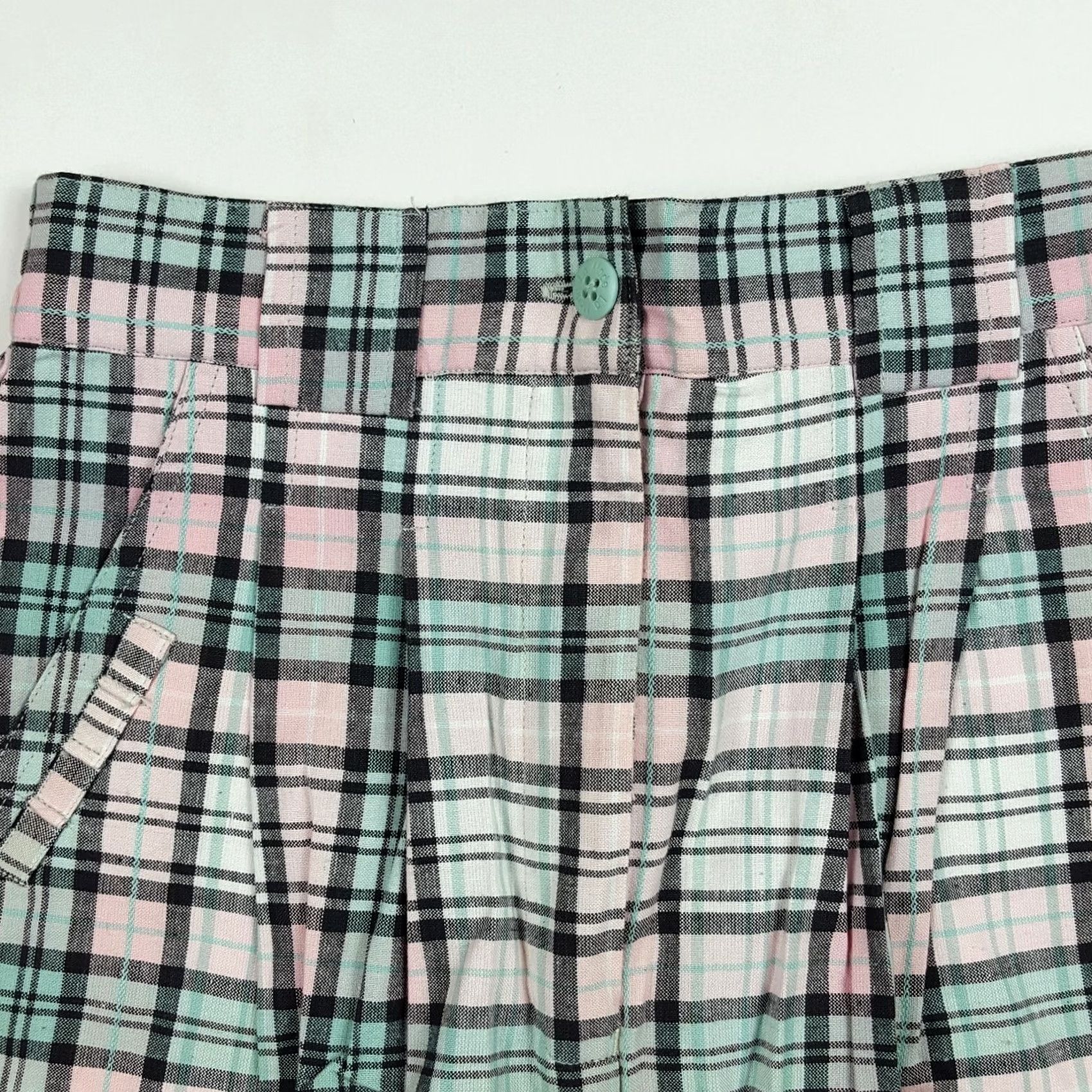 Vintage VINTAGE LA Mode Plaid Womens Size 4 High Waist Outdoor Chino Shorts NOS Size 42" / US 20 - 2 Thumbnail