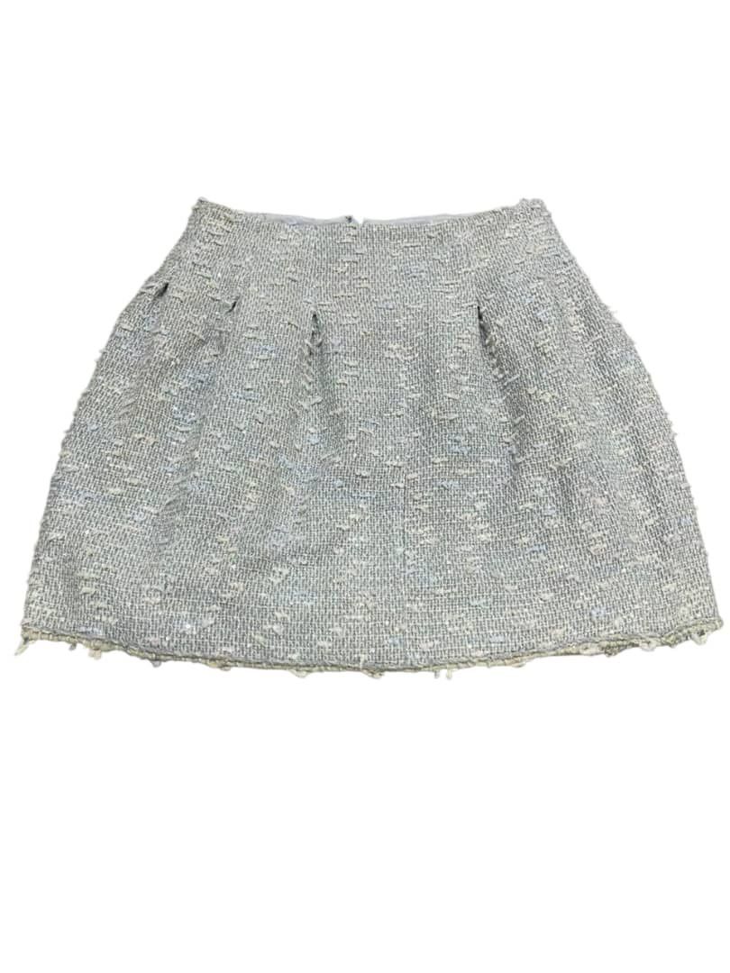 Chanel Chanal Baby Blue Sequin Tweed Skrit Size 30" / US 8 / IT 44 - 1 Thumbnail