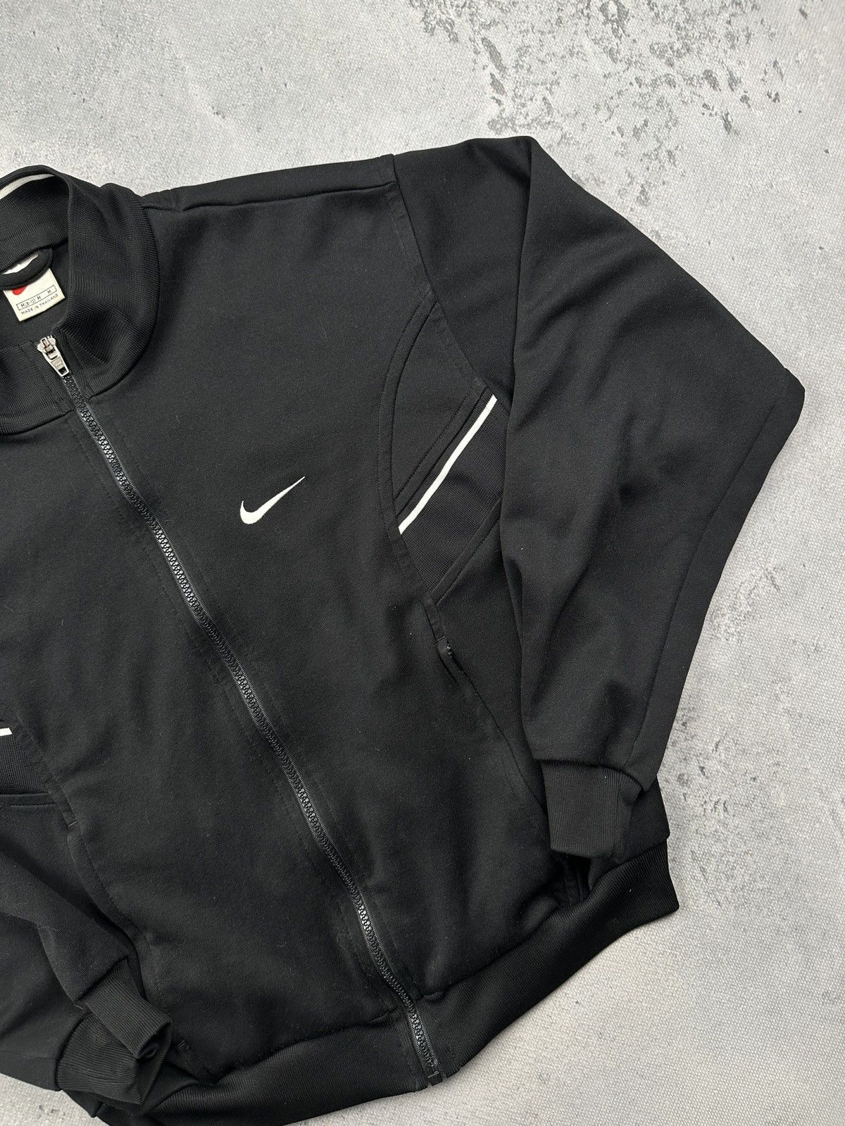 Nike Nike Vintage 90s Swoosh Track Jacket Black Full Zip Y2K Size S / US 4 / IT 40 - 4 Thumbnail