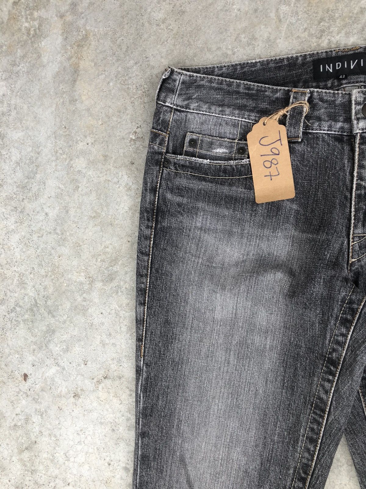 Japanese Brand Japanese Indivi Flared Jeans Distressed Jeans Size US 32 / EU 48 - 4 Thumbnail