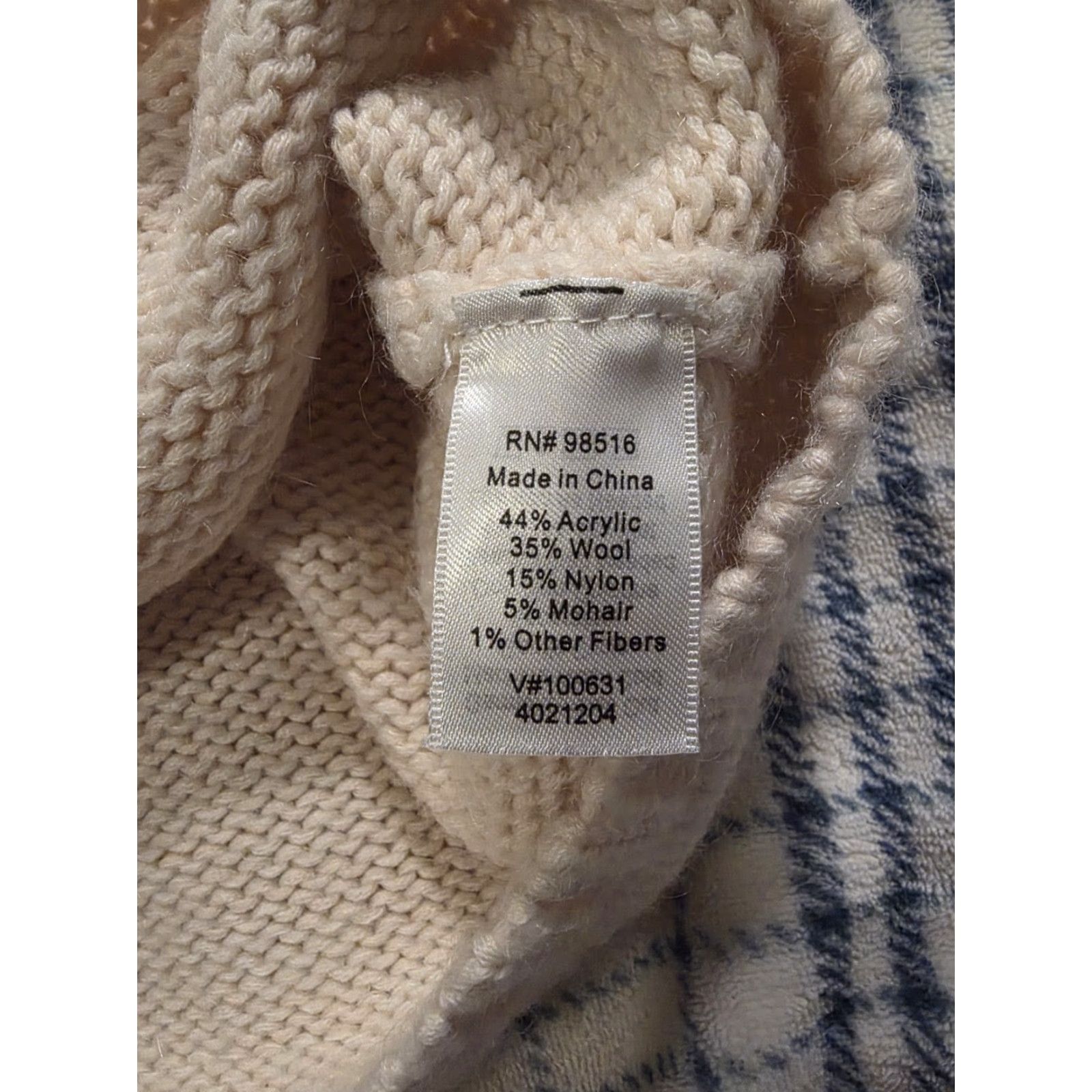 Coldwater Creek VINTAGE Coldwater Creek Wool Mohair Blend Chunky Knit Sweater Fair Isle Creme Women's XL Size XL / US 12-14 / IT 48-50 - 5 Thumbnail