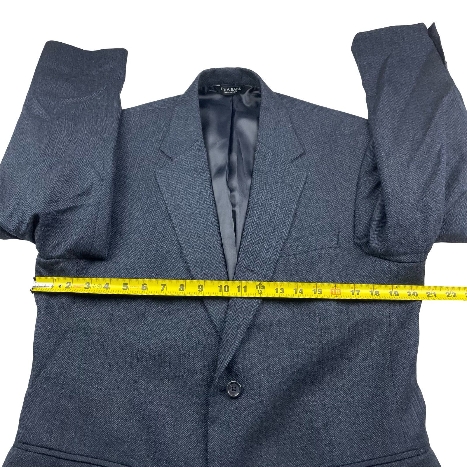 Jos. A. Bank Jos. A Bank Men’s 100% Wool 2-Button Blazer Jacket Blue Herr Size 40R - 8 Thumbnail