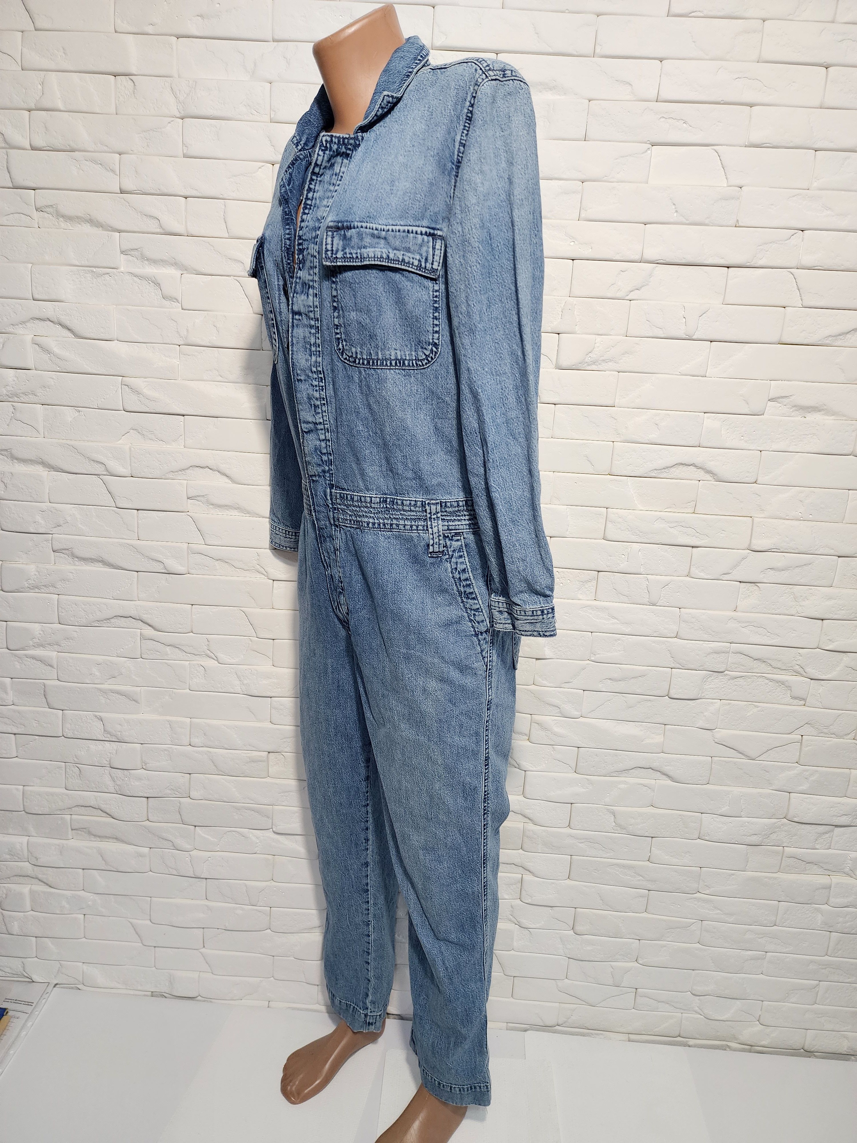 Other Women's blue jumpsuit made of wonderful denim. Size 34" / US 12 / IT 48 - 2 Thumbnail