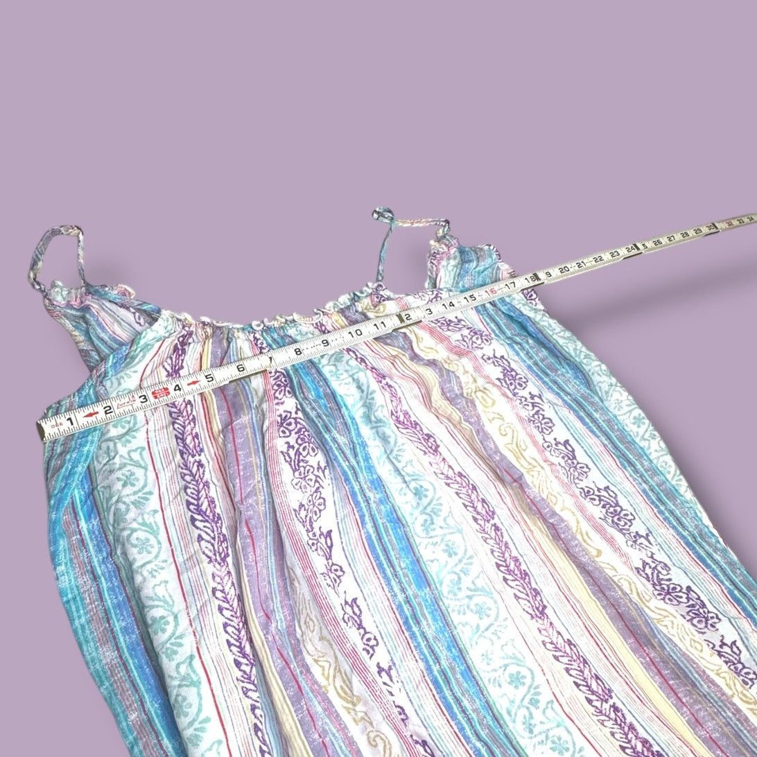 Anthropologie by Anthropologie Midi Spring Striped Pastel Dress S Size S / US 4 / IT 40 - 2 Thumbnail