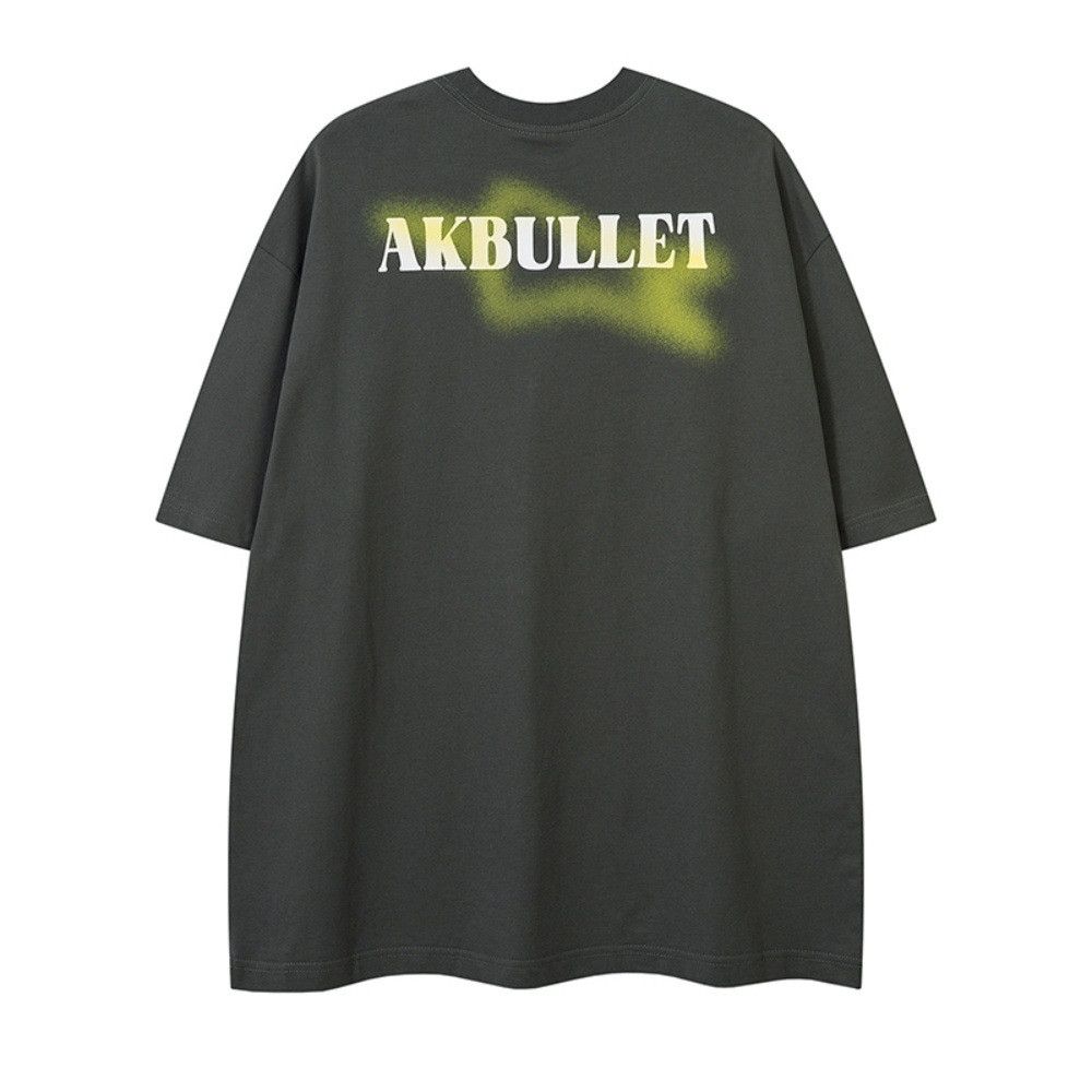 Japanese Brand × Vintage Star print men's loose cotton ink-splashed t-shirt Size US M / EU 48-50 / 2 - 2 Thumbnail