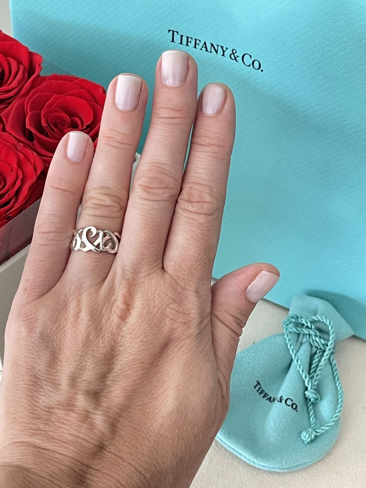 Tiffany & Co. TIFFANY & Co. Paloma Picasso Triple Heart Silver Ring 5 $450 Size ONE SIZE - 11 Thumbnail