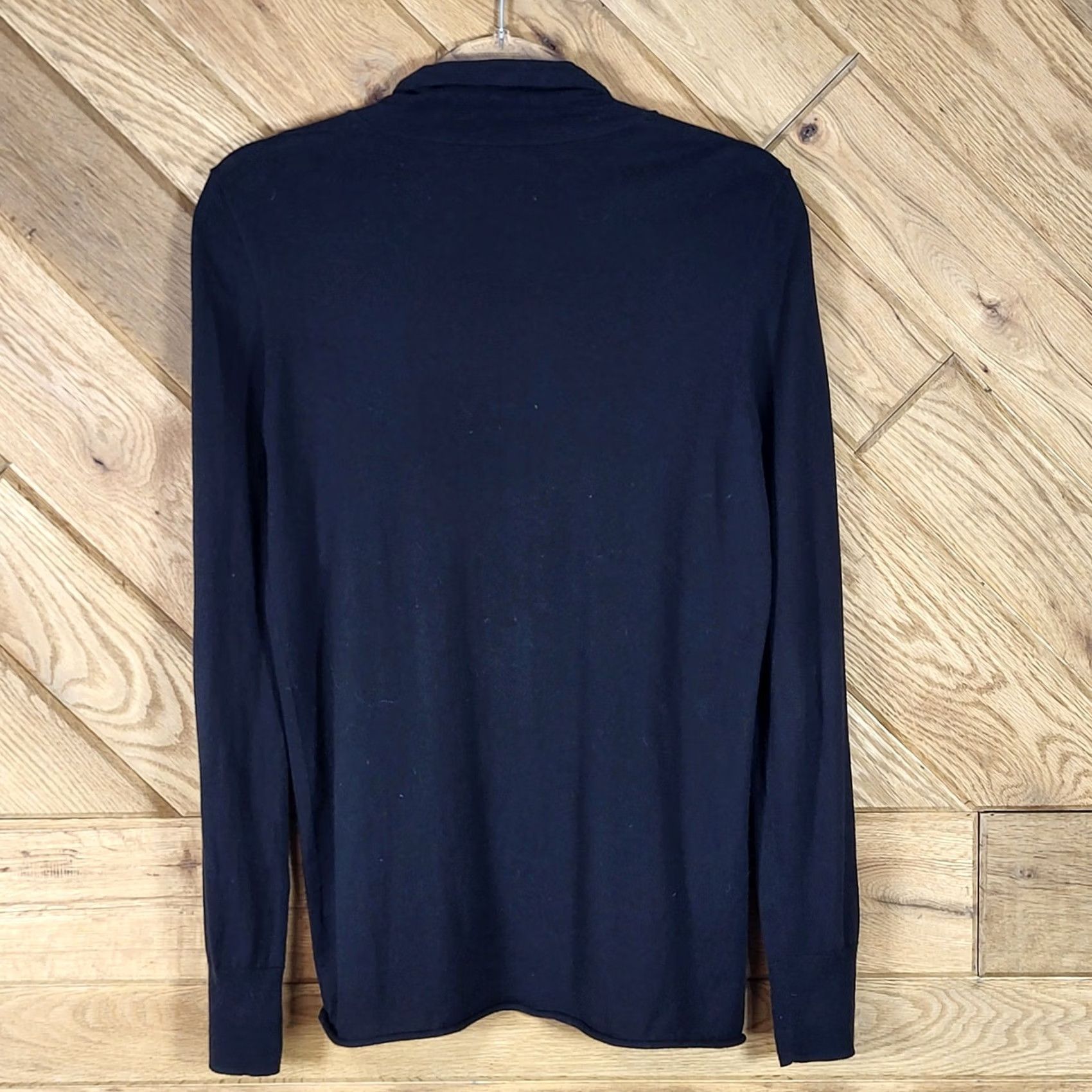 J.Crew J.Crew Cardigan Sweater Womens Medium Open Front Shawl Collar Cotton Black Size M / US 6-8 / IT 42-44 - 3 Thumbnail