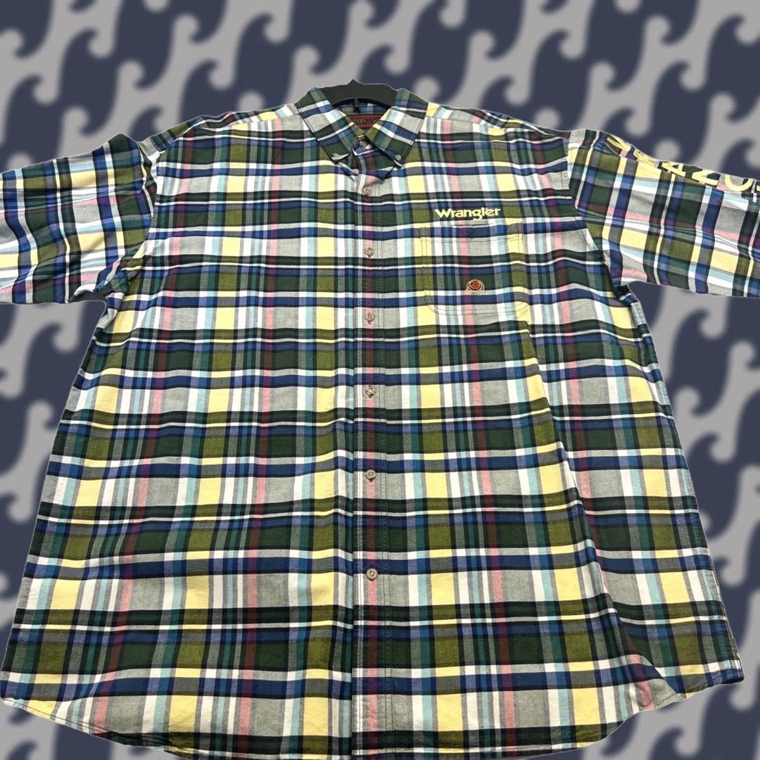Wrangler Wrangler Button-Down Shirt XXL Multicolor Plaid Long Sleeve Men’s Cotton Woven Casual Cowboy 2XL Shirt Size US XXL / EU 58 / 5 - 1 Thumbnail