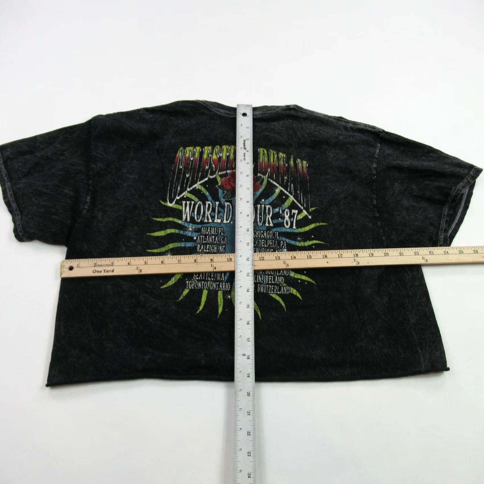 Vintage Fifth Sun Celestial Dream Shirt Womens XL Short Sleeve Crew Neck Lightweight Knit Cotton Black Regular Fit Size XL Womens T-Shirt Size XL / US 12-14 / IT 48-50 - 4 Thumbnail