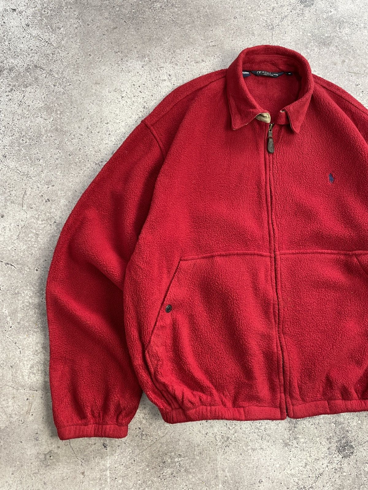 Vintage Polo Ralph Lauren Teddy Fleece Bombers Jacket 90s