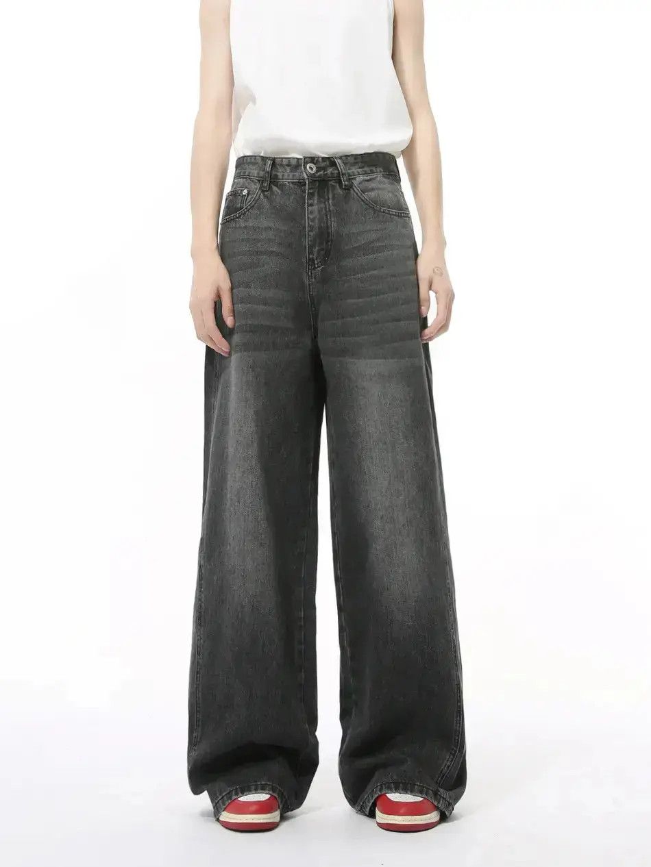 Japanese Brand Retro loose wide leg high street jeans Size US 32 / EU 48 - 6 Thumbnail
