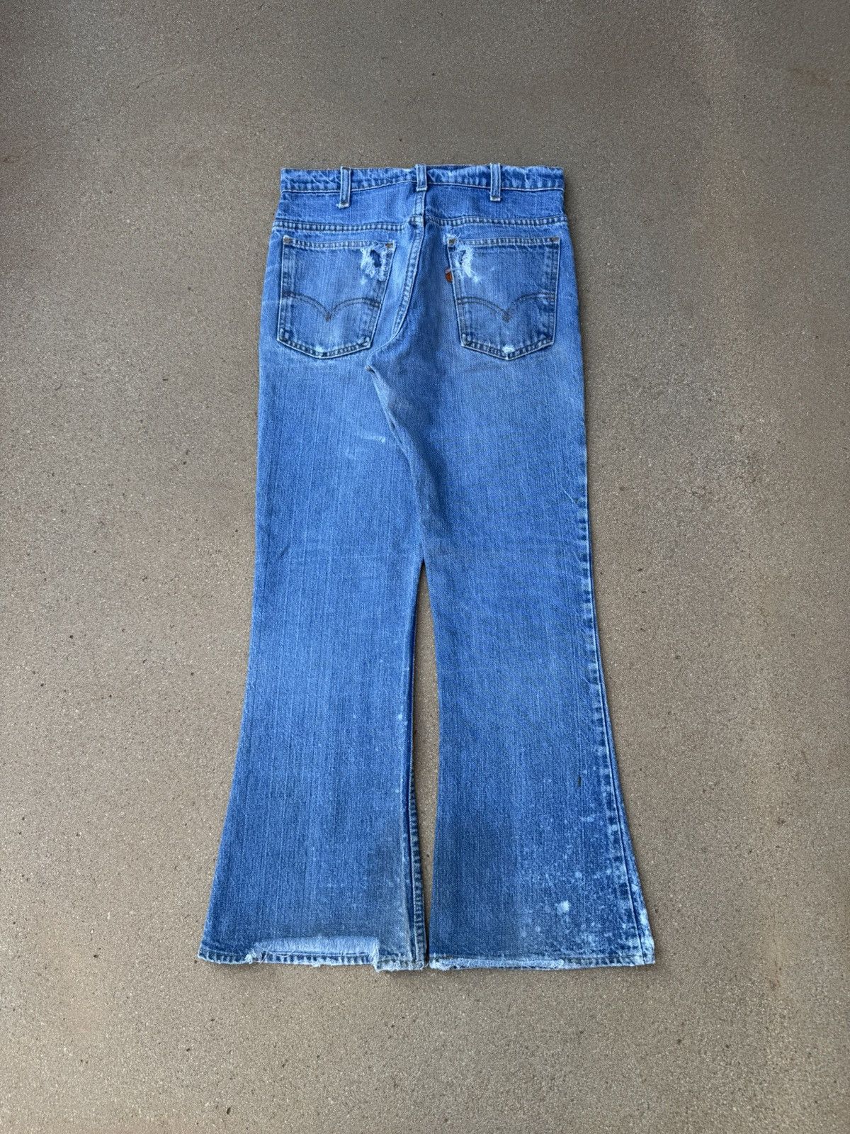 Levi's Vtg 70’s Levi’s 646 Orange Tab Bellbottom Flare Jeans 30x28 Size US 30 / EU 46 - 2 Thumbnail