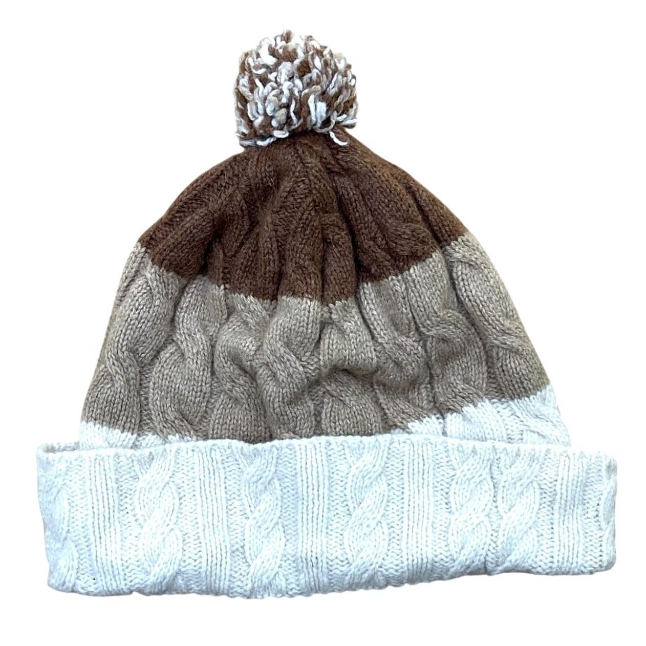 Patagonia Patagonia Breaks Pom Beanie Hat Womens One Size Knit Brown Merino Wool Blend Size ONE SIZE - 2 Thumbnail