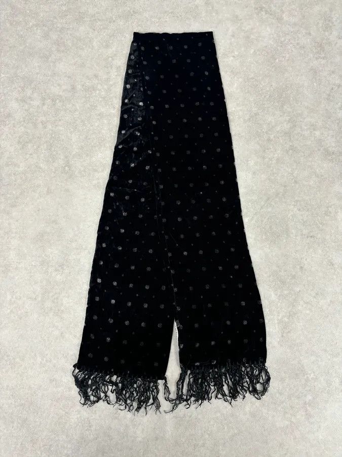 Giorgio Armani Giorgio Armani Black Scarf Polka Dot Scarf Size ONE SIZE - 2 Thumbnail