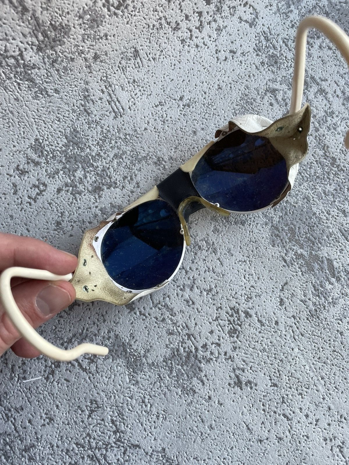 Vintage Rare Cebe 290 Vintage W. Cecchinel Leather Sunglasses Size ONE SIZE - 6 Thumbnail