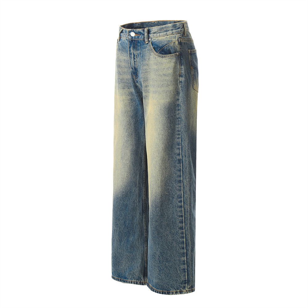 Japanese Brand × Jean Contrast color distressed washed men's casual punk jeans Size US 32 / EU 48 - 2 Thumbnail