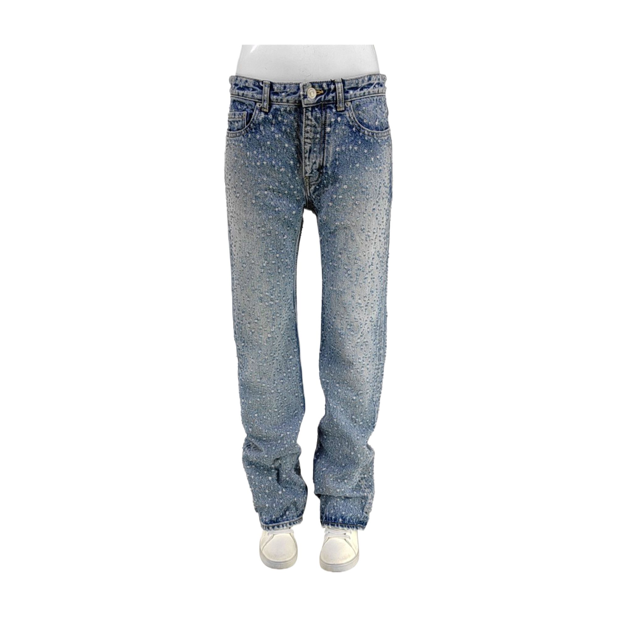 Balenciaga Balenciaga Blue Distressed Jeans Size 27 Size 27" / US 4 / IT 40 - 1 Thumbnail