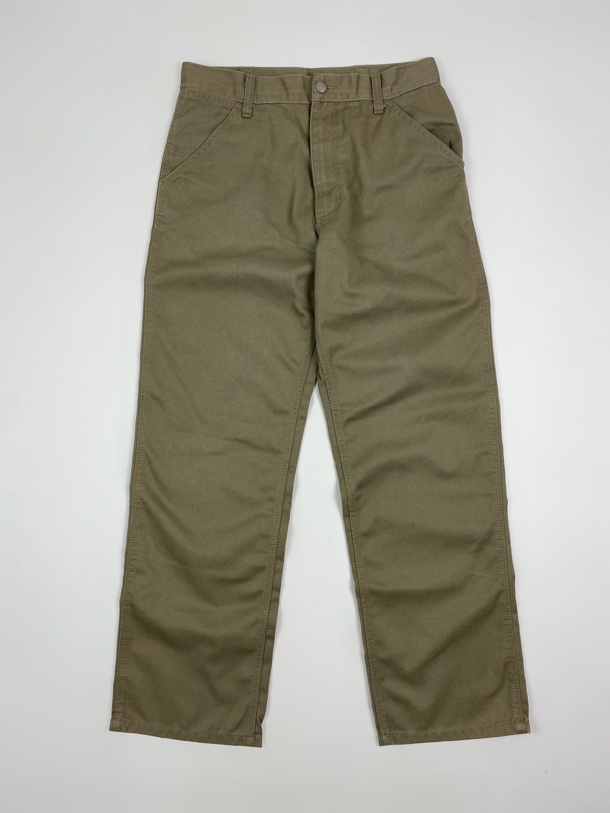 Carhartt Carhartt WIP Dyed Khaki Simple Pants 29X32 Size US 29 - 2 Thumbnail