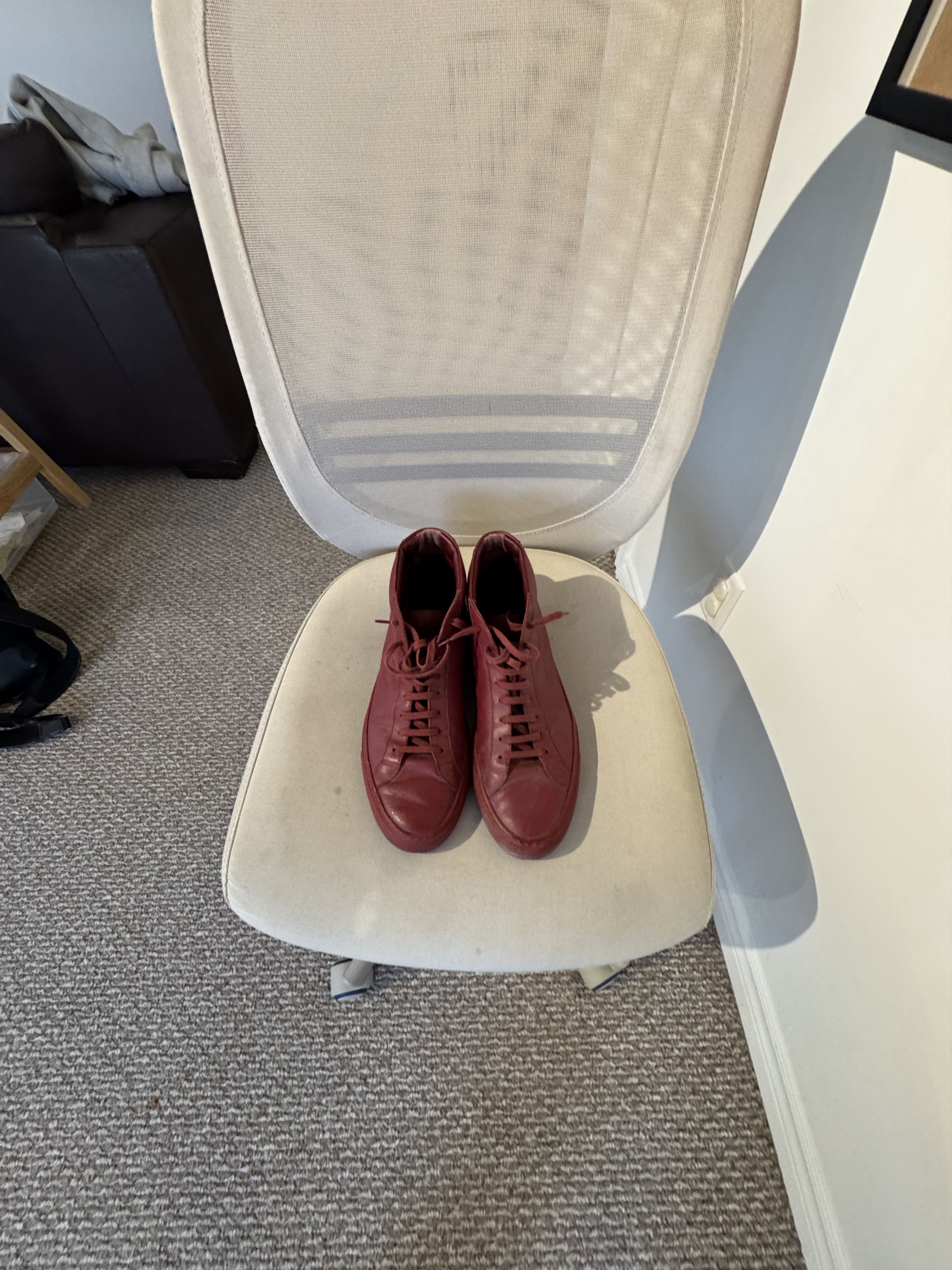Common Projects Common Projects Achilles Mid Burgundy Leather Size US 11 / EU 44 - 3 Thumbnail