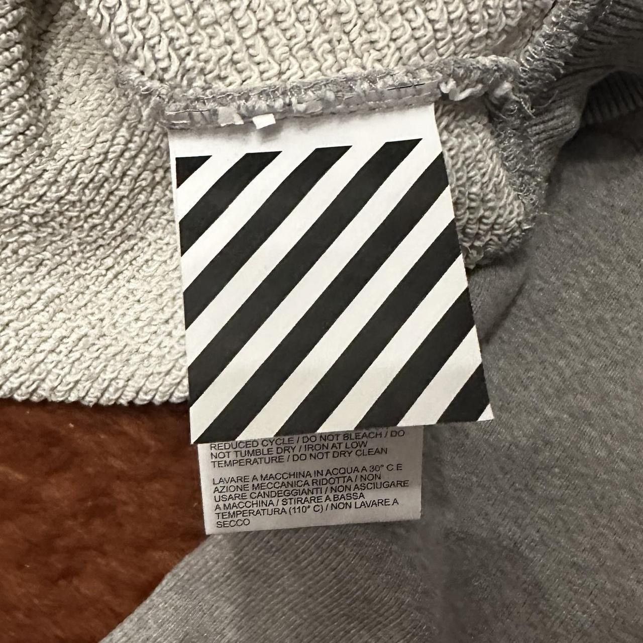 Off-White Heather Grey Off-White Crewneck Size US L / EU 52-54 / 3 - 4 Thumbnail