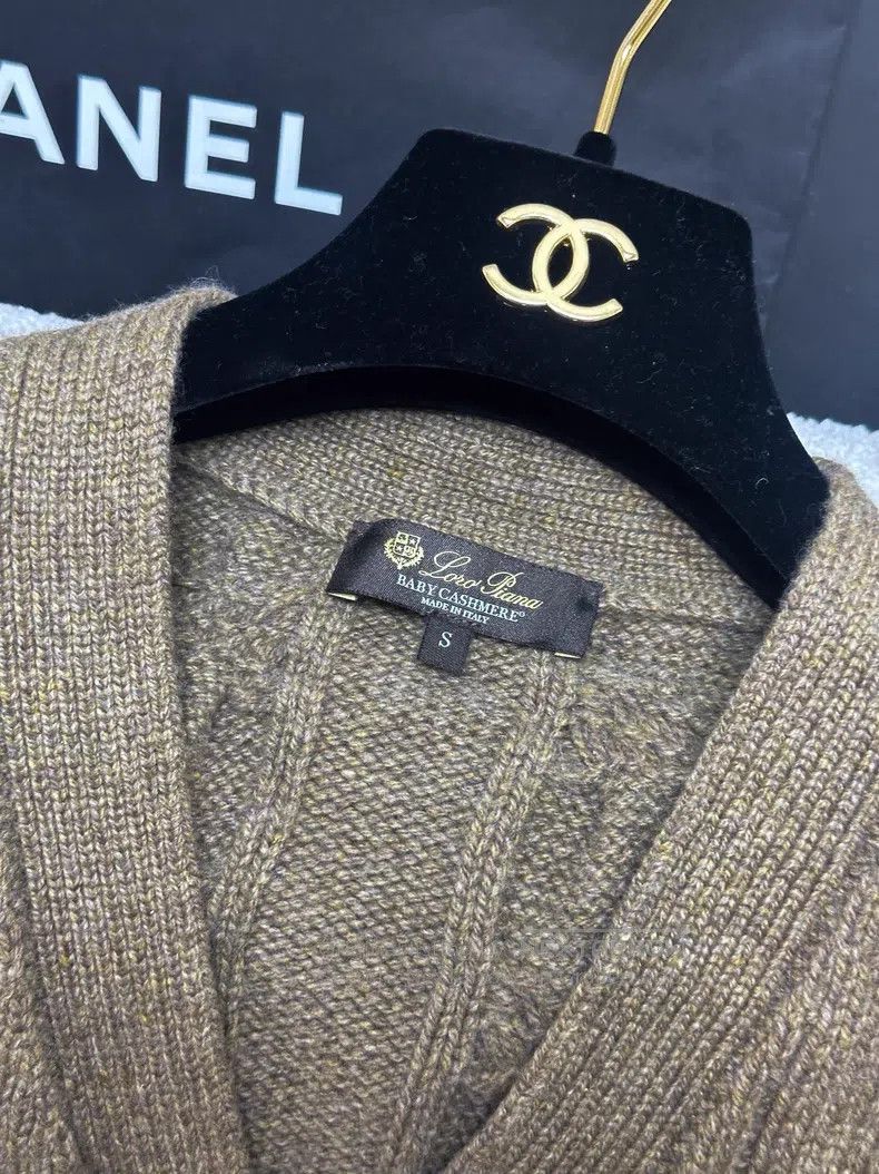 Loro Piana Loro Piana Khaki jacquard cable knit cardigan jacket Size S / US 4 / IT 40 - 3 Thumbnail