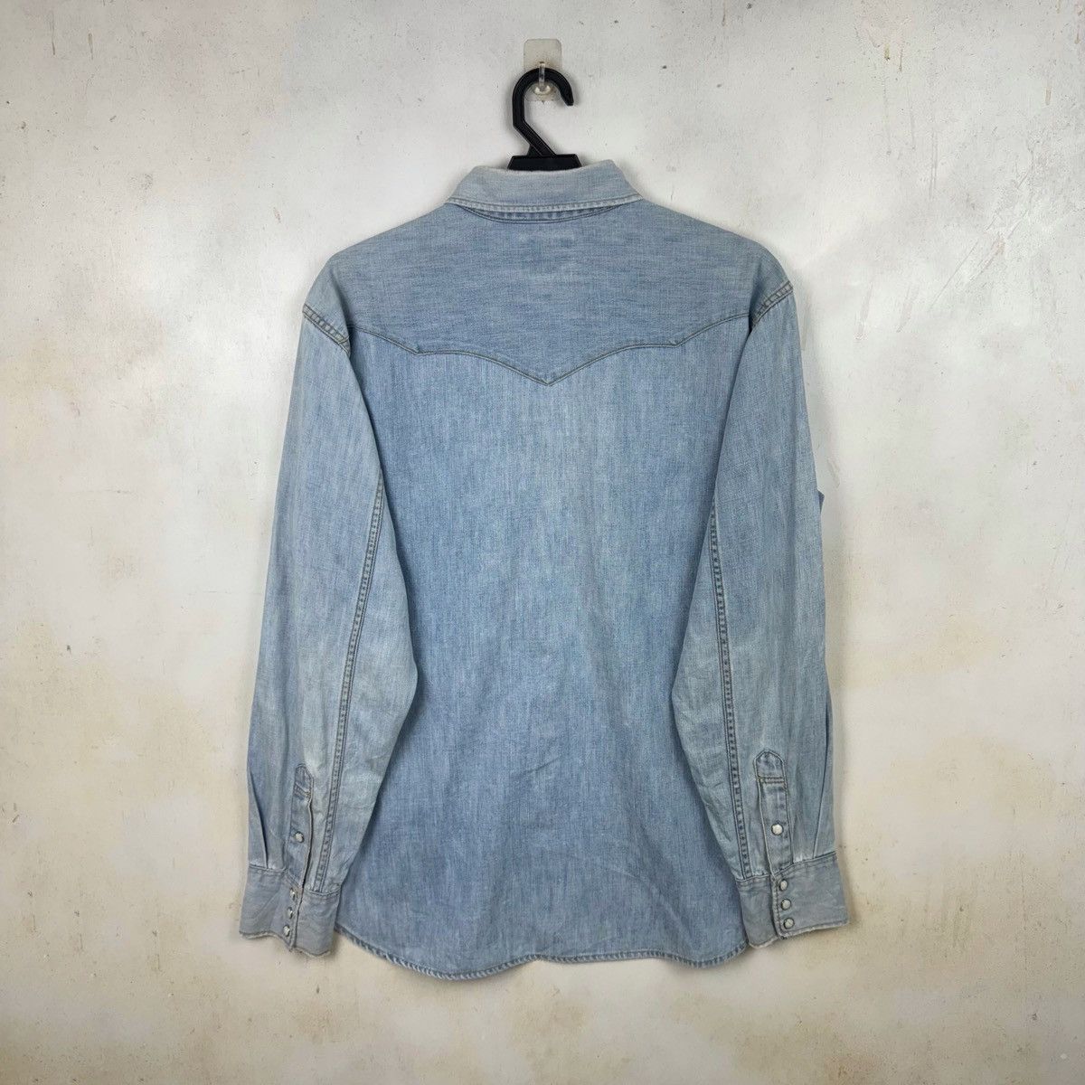 Levi's × Vintage Vintage 90s Levis Stone Washed Western Denim Shirt Size US L / EU 52-54 / 3 - 7 Thumbnail