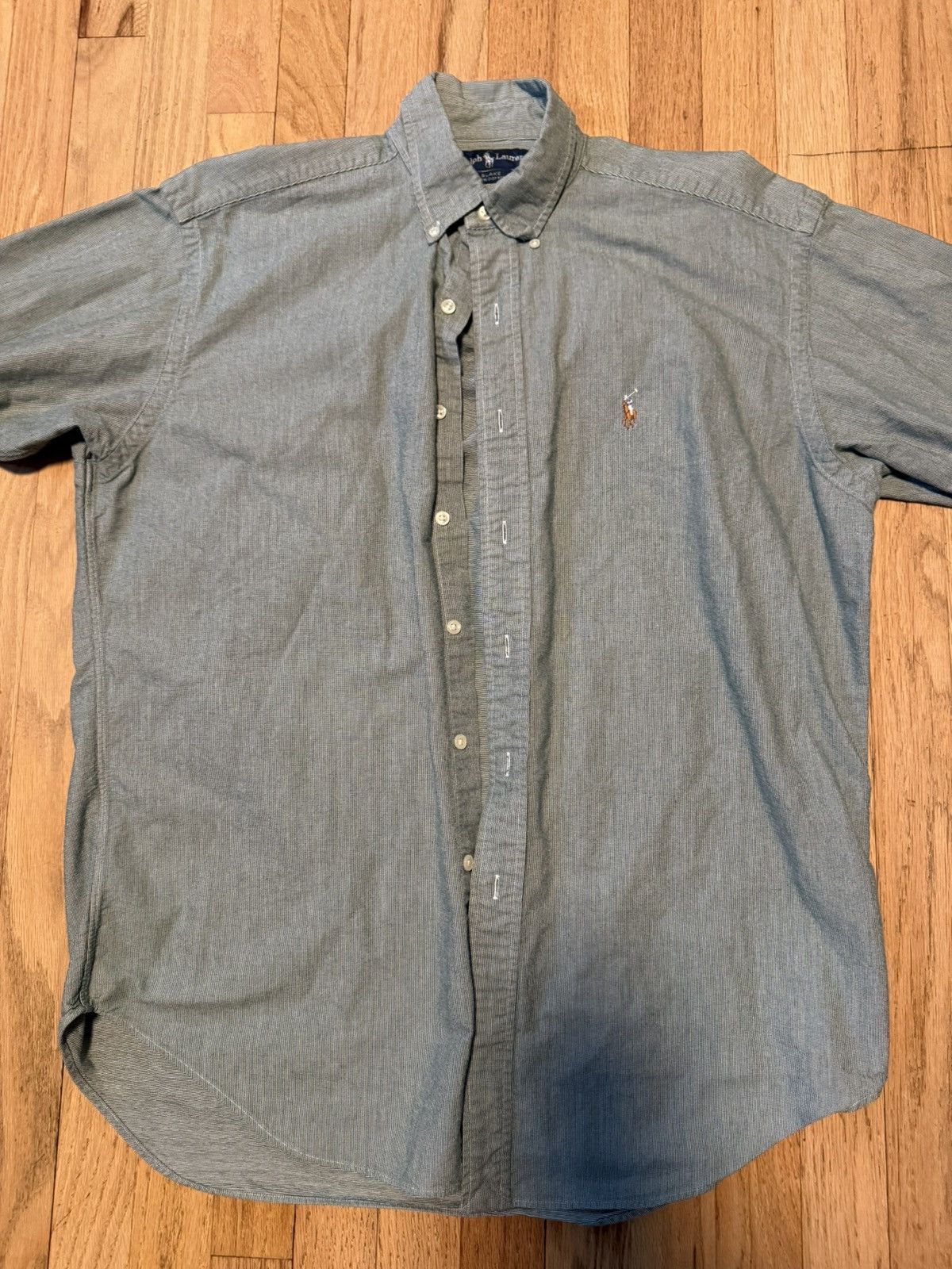 Ralph Lauren × Vintage Vintage Ralph Lauren Shirt Mint Green Classic Fit Pony Logo Size US M / EU 48-50 / 2 - 2 Thumbnail