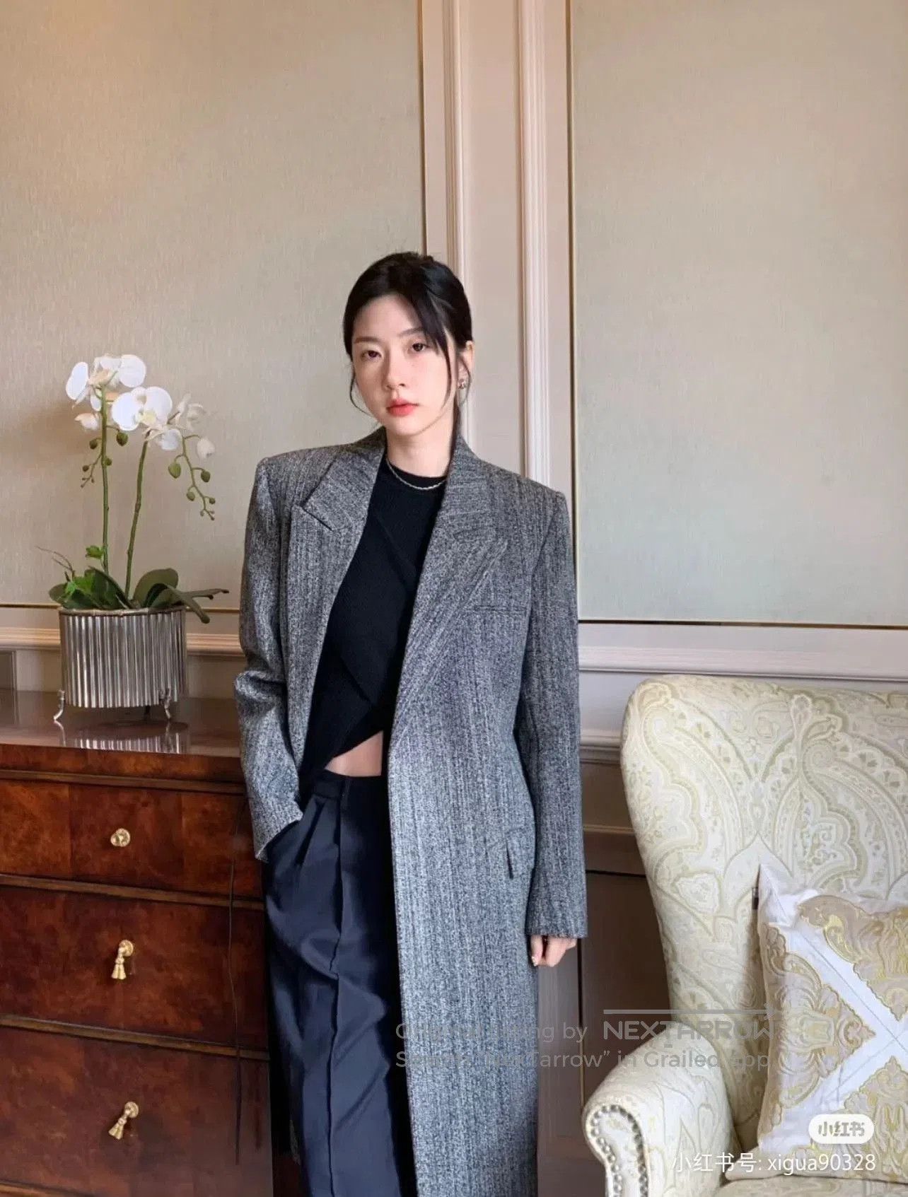 Bottega Veneta Bottega Veneta Women's Triangle Belt Wool Coat. Size S / US 4 / IT 40 - 8 Thumbnail
