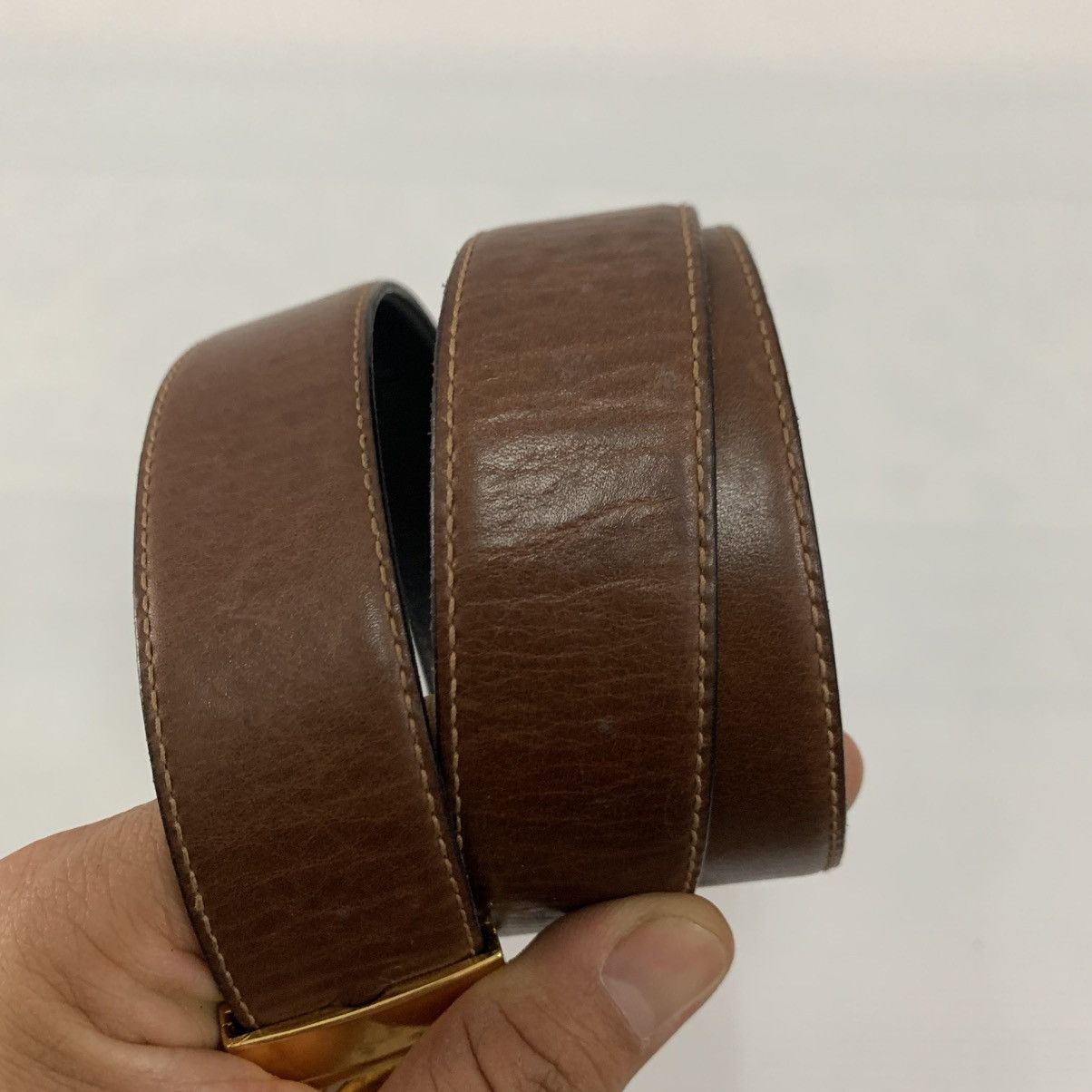 Gucci Gucci Two Tone Colour Leather Belt Size 34 - 8 Thumbnail