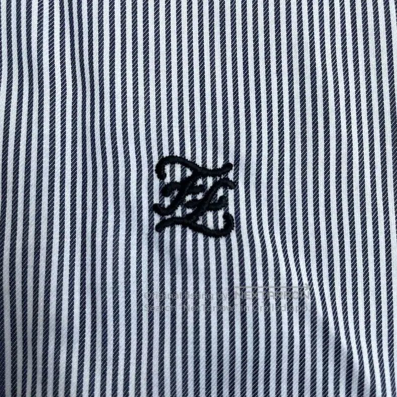 Fendi Fendi size 37 Striped Collar Long Sleeve Shirt for Men, Gre Size US XXS / EU 40 - 3 Thumbnail