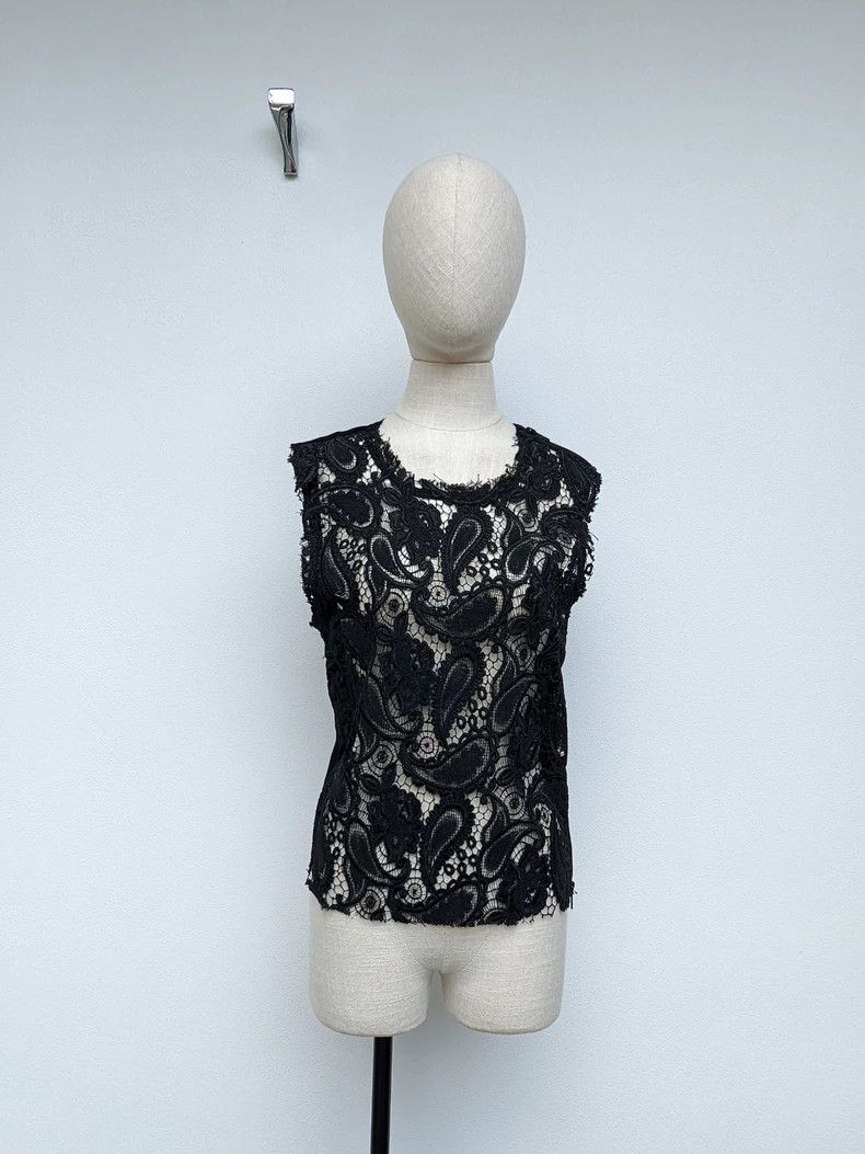 Ann Demeulemeester Ann Demeulemeester Men's and Women's Lace T-Shirt Vest Size L / US 10 / IT 46 - 1 Thumbnail