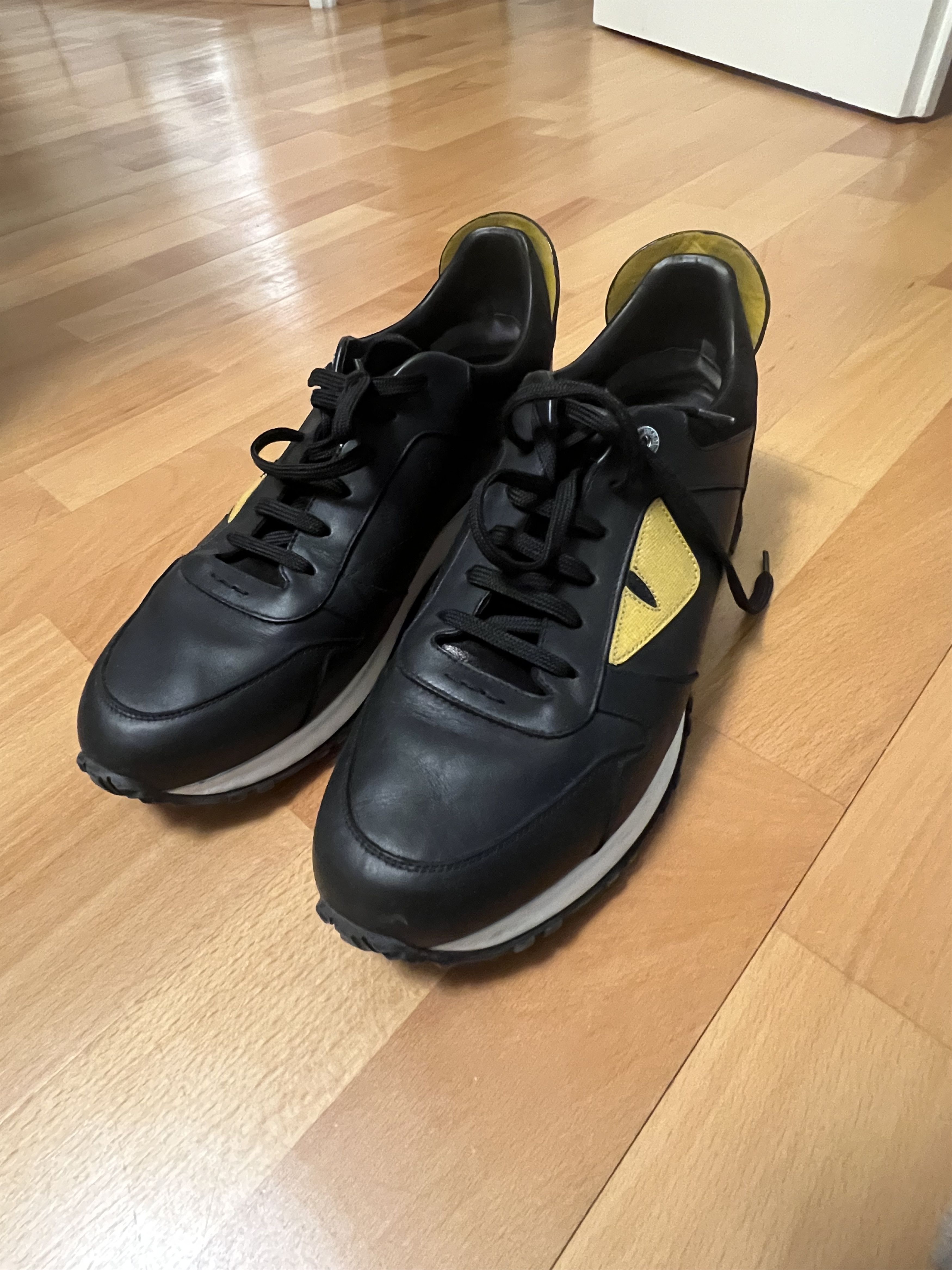 Fendi Monster Runner Spike Back Leather Eyes Bug Sneaker Footwear