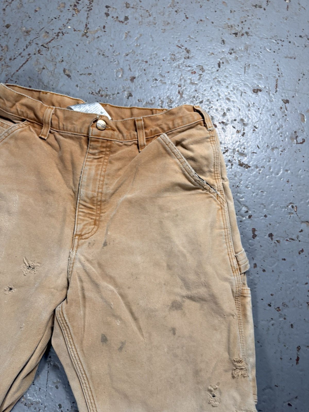 Carhartt Insane Distressed Carhartt Fleece Line Carpenter Pants Size US 30 / EU 46 - 6 Thumbnail