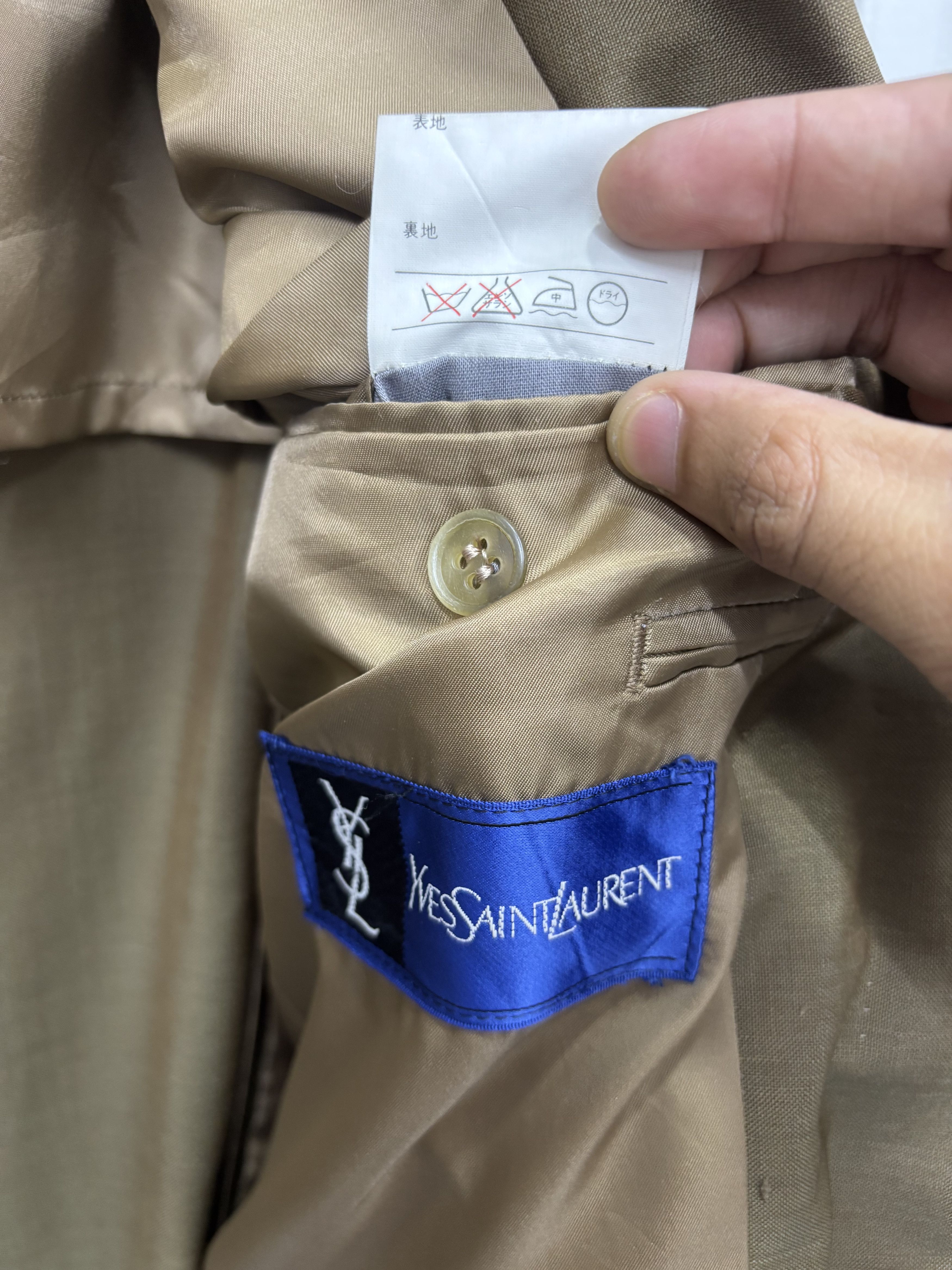 Japanese Brand × Vintage × Yves Saint Laurent 🔥VINTAGE YSL YVES SAINT LAURENT BLAZER COAT JACKET Size 48R - 9 Thumbnail