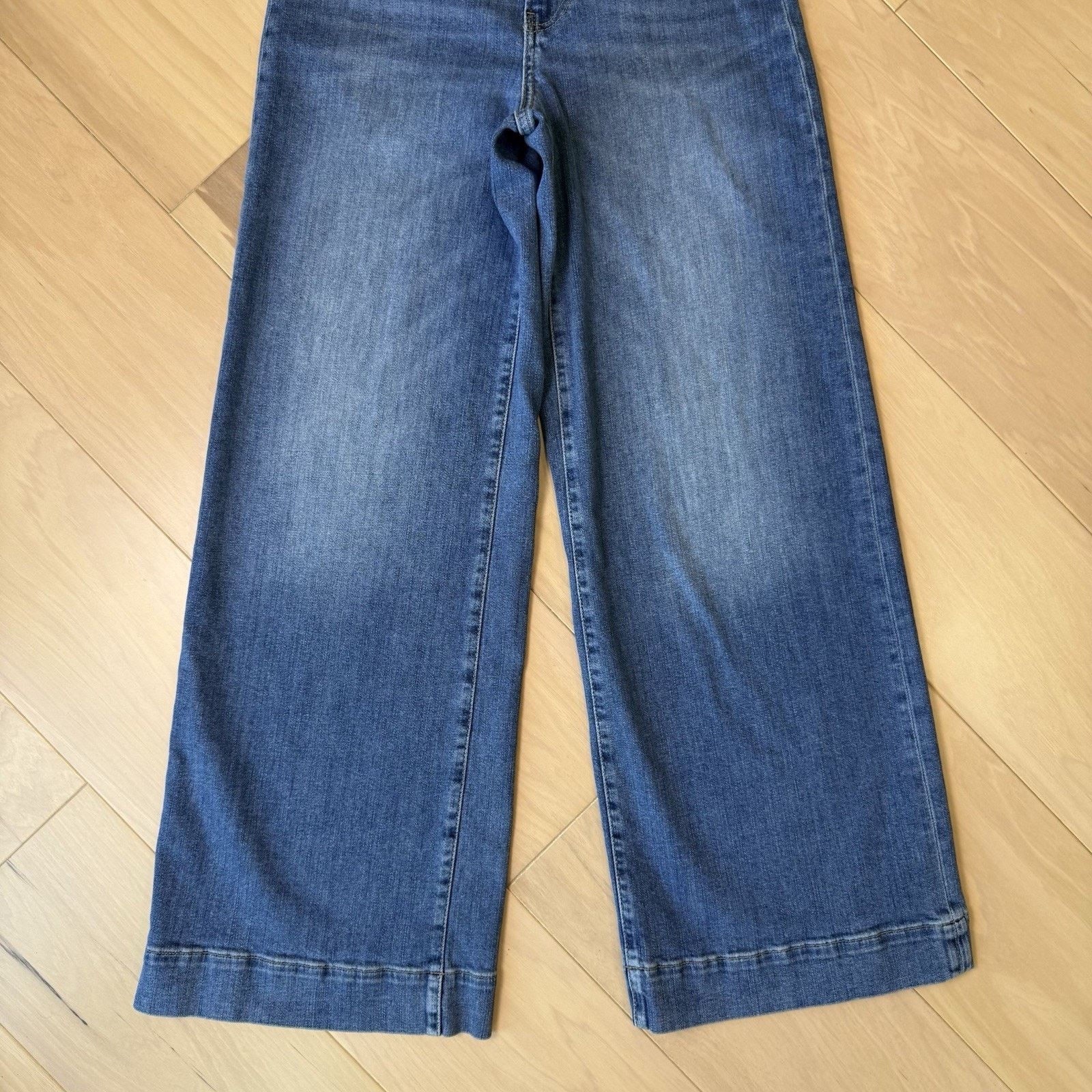 Frame Frame Le Slim Palazzo Jeans Women's 28 High Rise Wide Leg Size 28" / US 6 / IT 42 - 4 Thumbnail