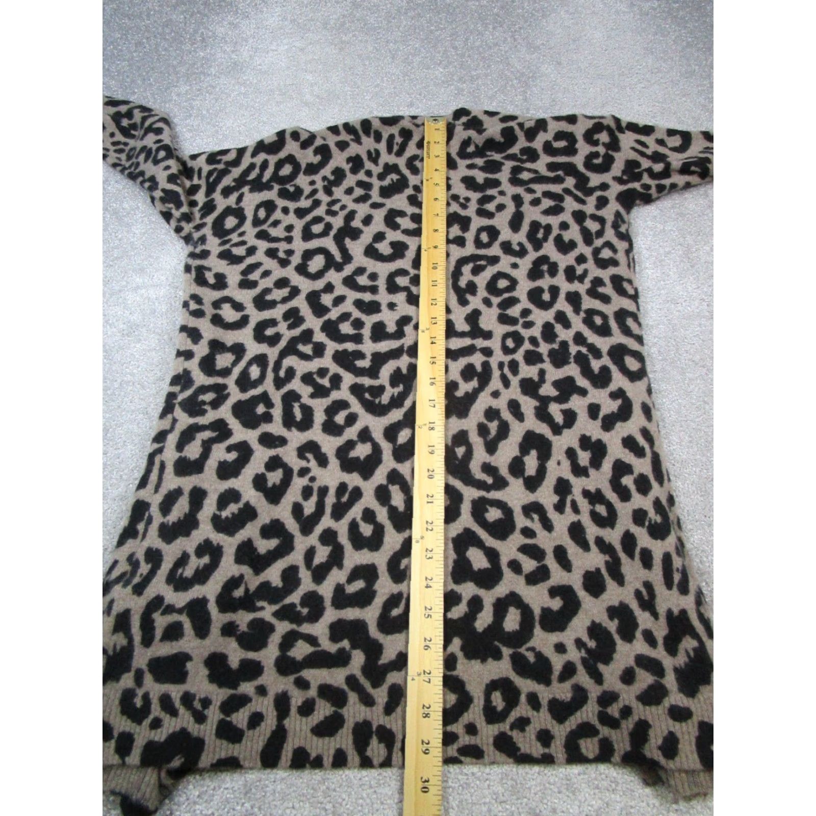 Lord & Taylor VINTAGE Lord & Taylor Sweater Womens XS Brown Black Cashmere Knit Open Front Cardigan Size XS / US 0-2 / IT 36-38 - 6 Thumbnail
