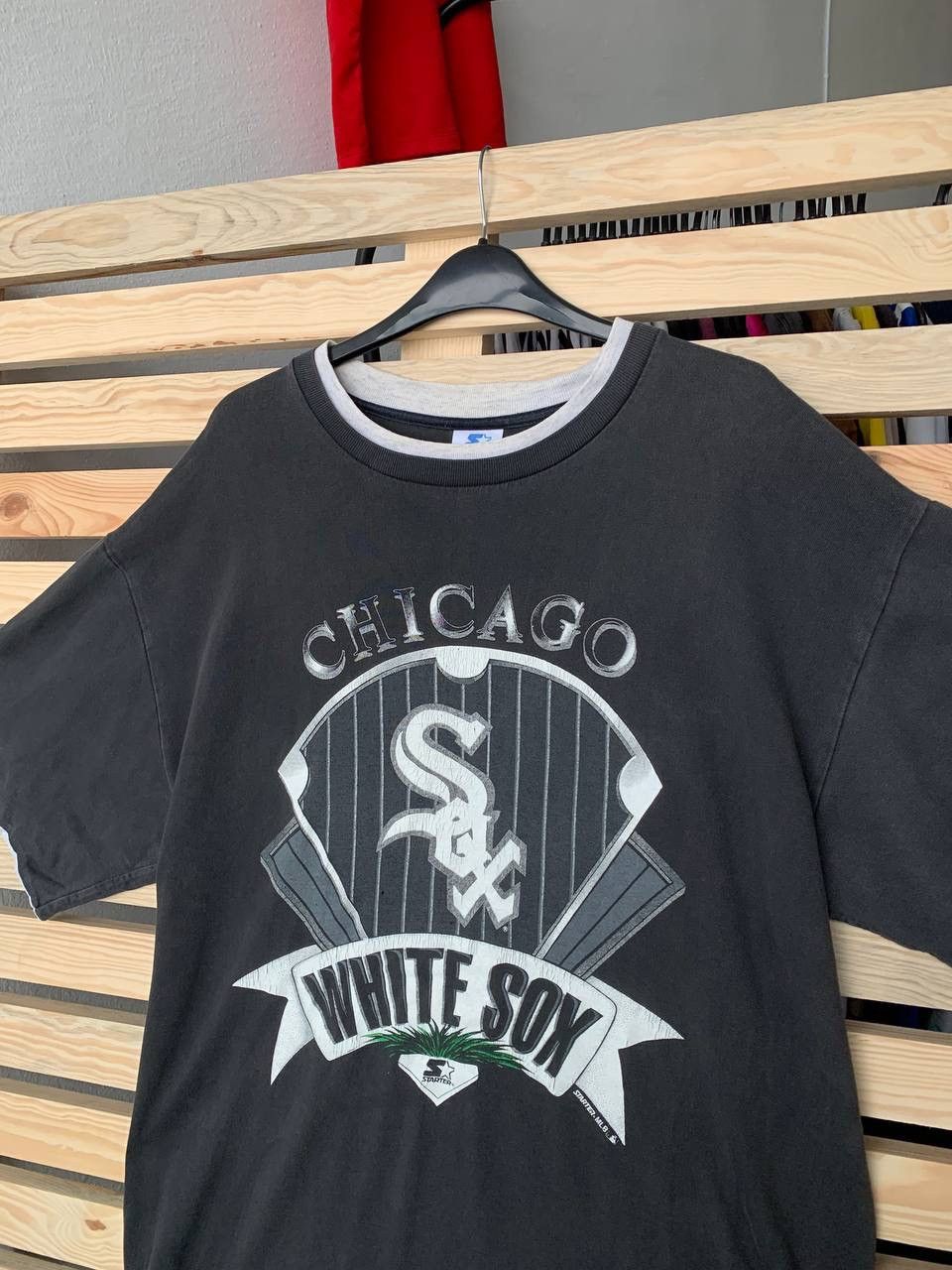 MLB × Vintage Vintage 1991 Starter Chicago White Sox Tee Shirt Size US L / EU 52-54 / 3 - 5 Thumbnail