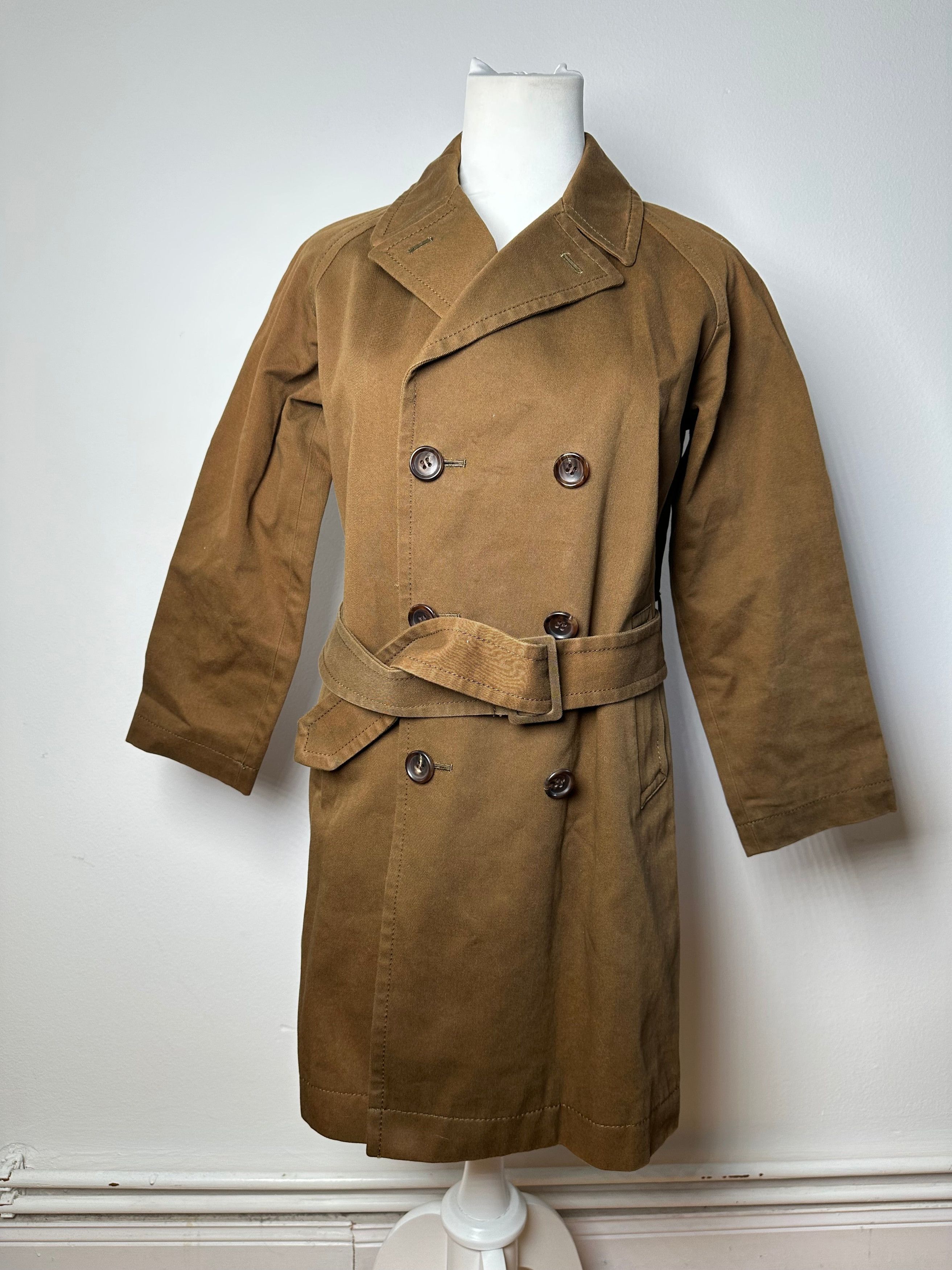 Comme des Garcons Vintage Comme Des Garçons Denim Trenchcoat Khaki Brown S Size S / US 4 / IT 40 - 1 Thumbnail