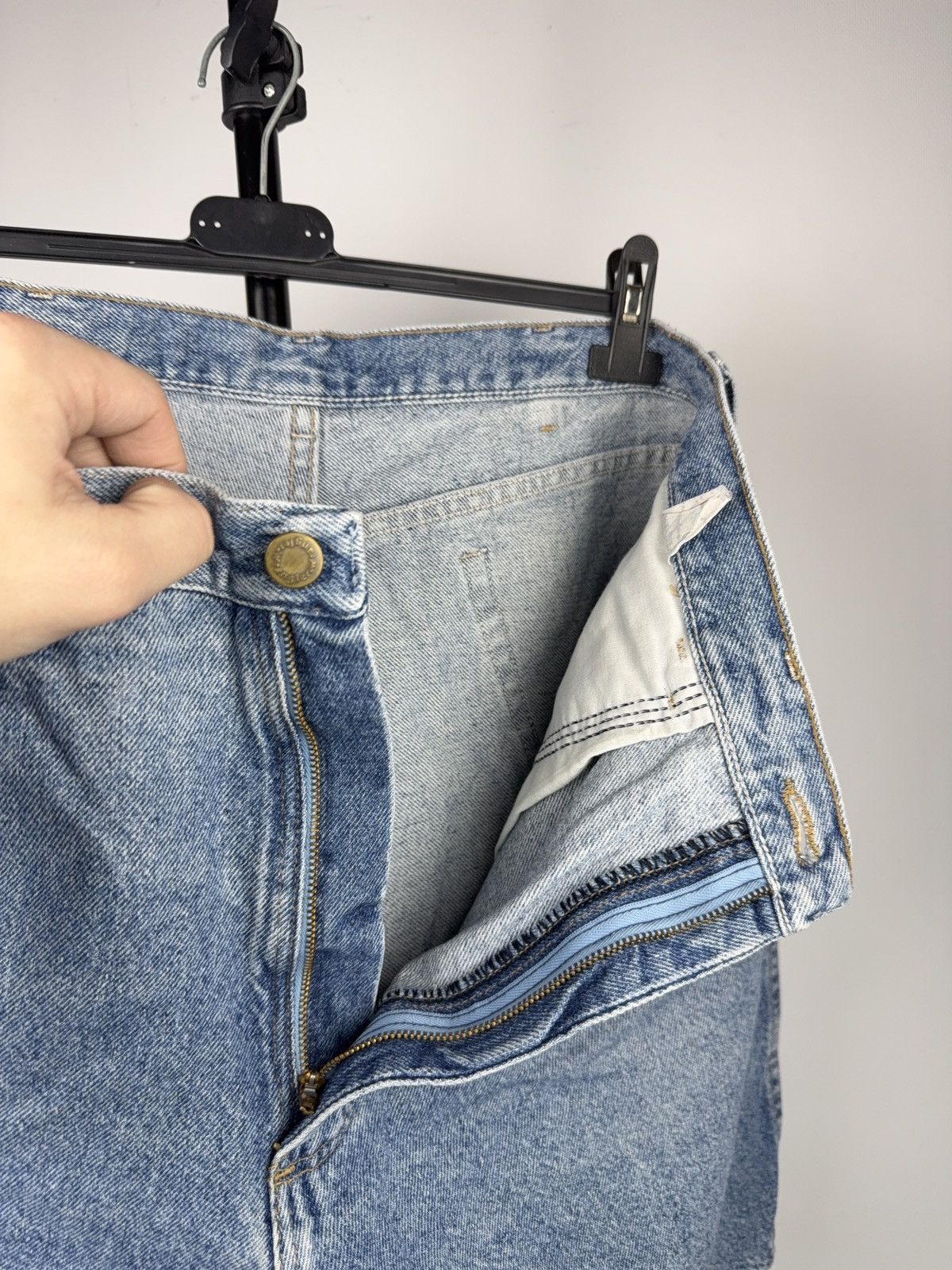 Wrangler ⚡️90s Vintage Wrangler Denim Shorts Light Wash Classic Fit Size US 34 / EU 50 - 14 Thumbnail
