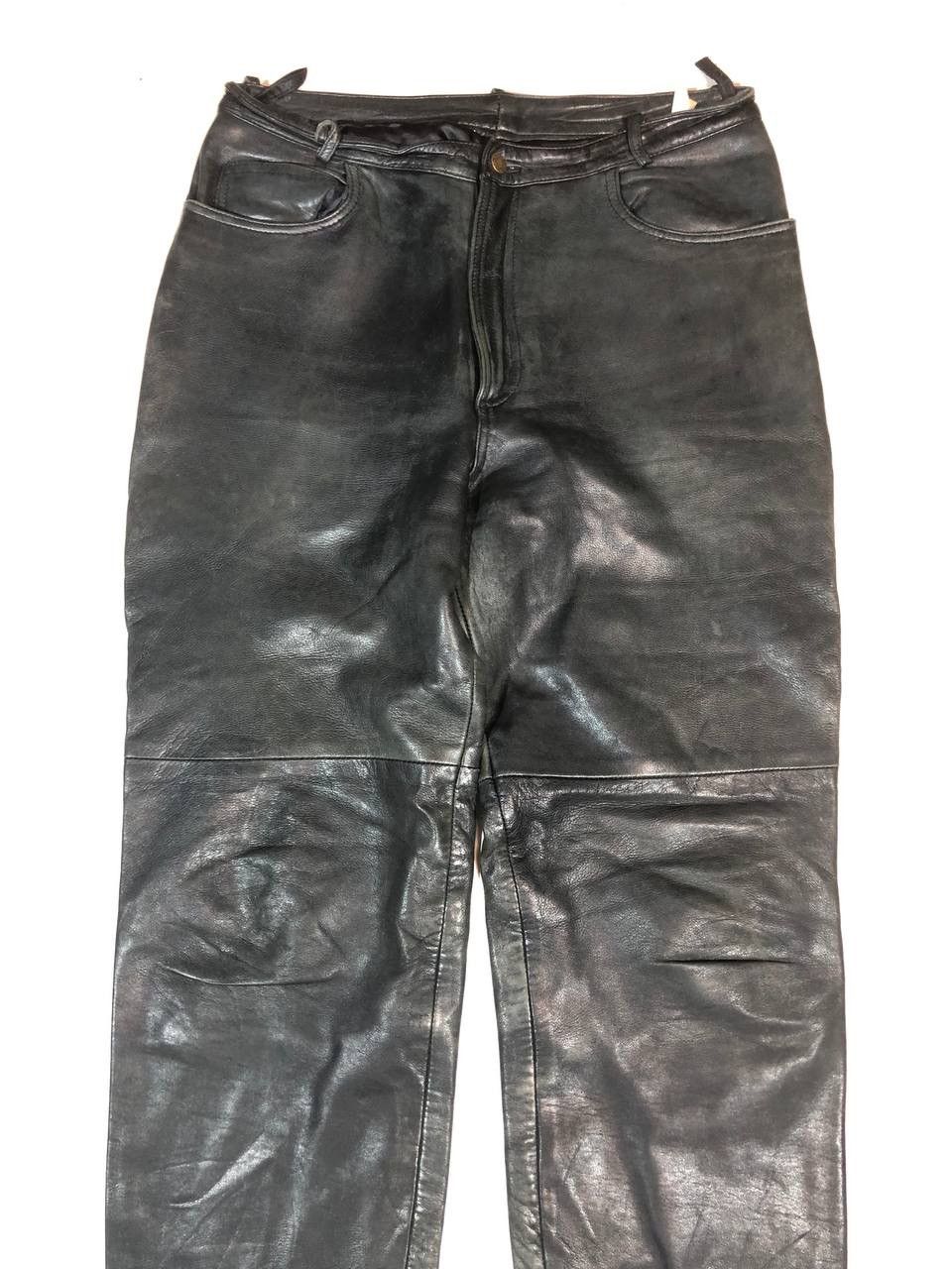 Vintage Racing Moto Biker Japanese Leather Pants Vintage Size US 36 / EU 52 - 2 Thumbnail