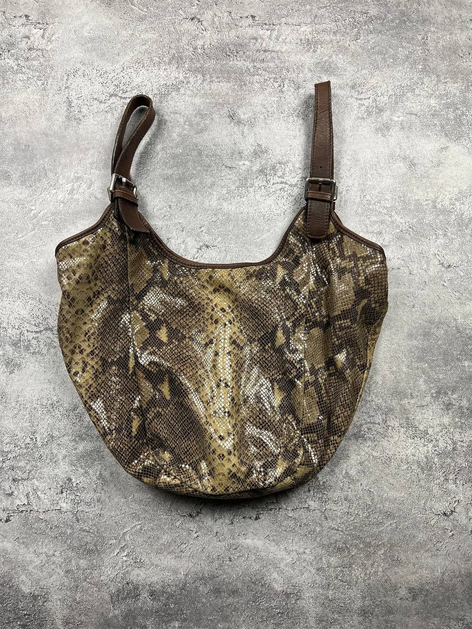 Vintage Vintage Leather Snake Skin Tote Bags Avant-Garde Size ONE SIZE - 2 Thumbnail