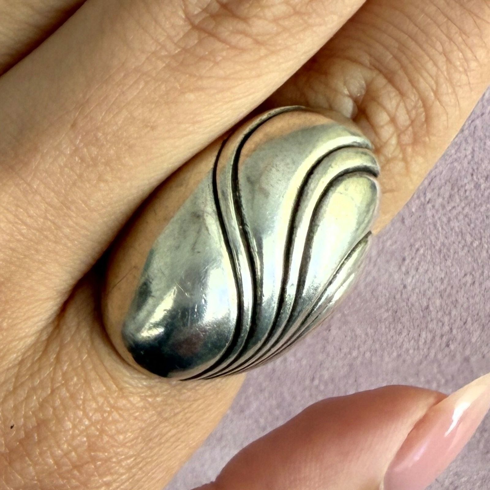 Sterling Silver kabana sterling silver vintage wavy dome ring size 6 Size ONE SIZE - 1 Thumbnail
