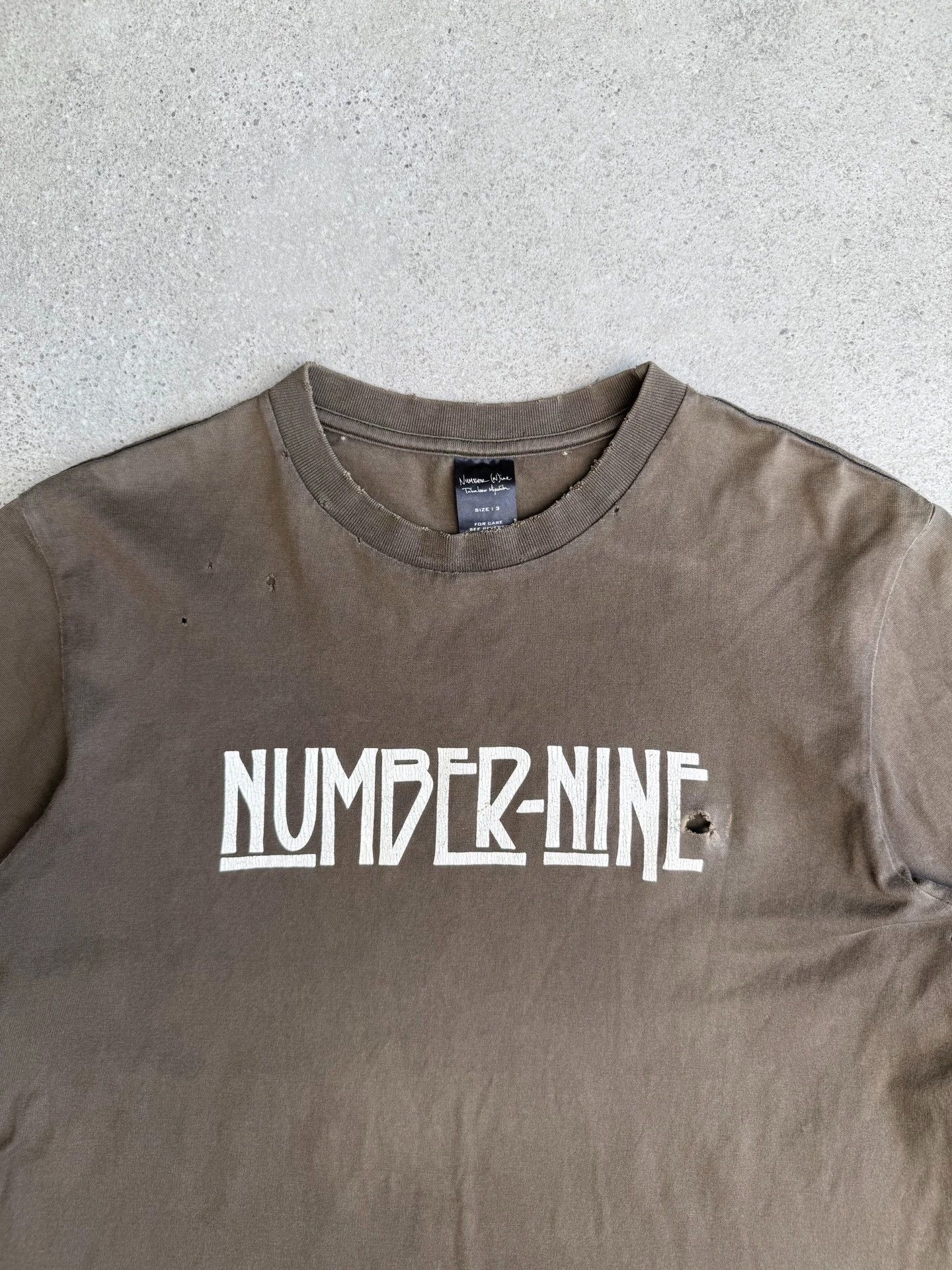Number (N)ine Number nine Miyashita Zep Washed Distressed Faded SS Logo T Size US L / EU 52-54 / 3 - 2 Thumbnail