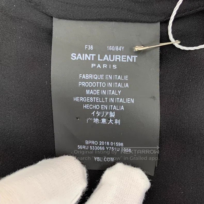 Saint Laurent Paris Saint Laurent Paris Color-Blocked Star Printed Silk Long-S Size XS / US 0-2 / IT 36-38 - 7 Thumbnail