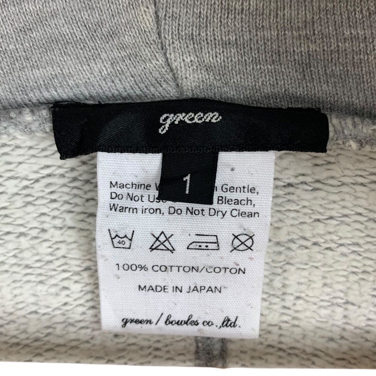 Japanese Brand GREEN/BOWLES CO. Ltd Japanese Brand Logo Print Grey Hoodie Size US XS / EU 42 / 0 - 6 Thumbnail