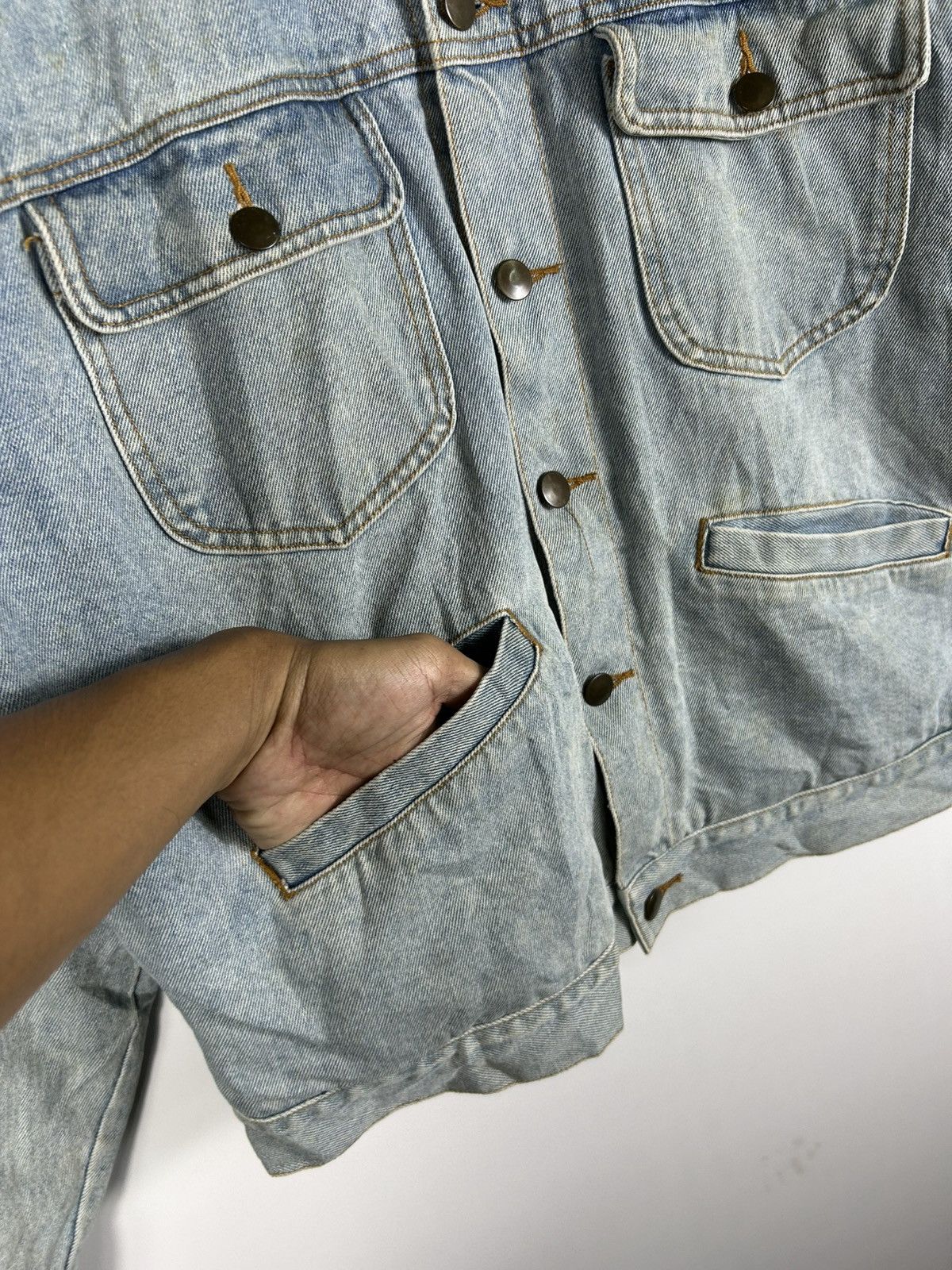 Japanese Brand × Vintage ⚡️Vintage Denim Button Chore Jacket Size US L / EU 52-54 / 3 - 6 Thumbnail
