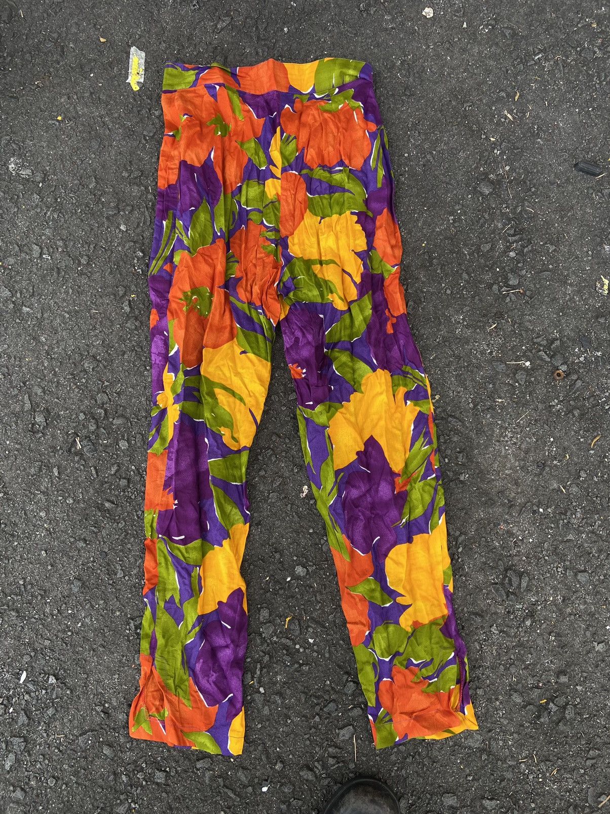 Yohji Yamamoto Elegance sport paris Floral flowers multicolour Golf pant Size 26" / US 2 / IT 38 - 7 Thumbnail